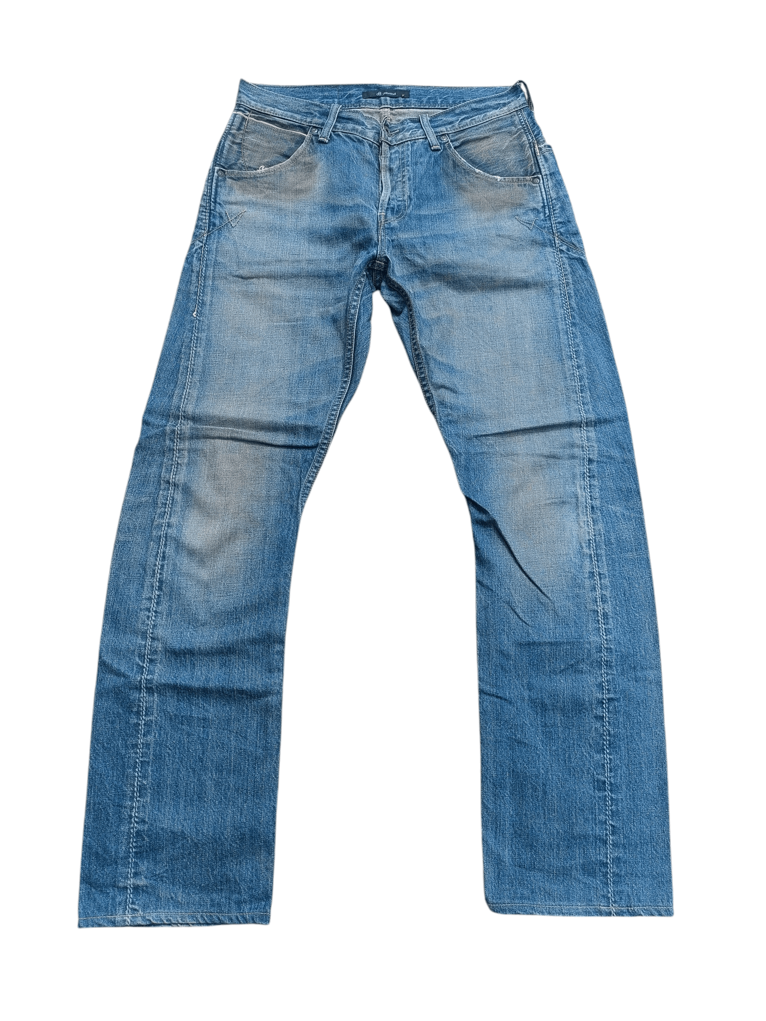 Japanese Brand × Johnbull 💥 FYEE 💥 John Bull Selvedge Whiskers Faded Jeans Size US 30 / EU 46 - 2 Thumbnail