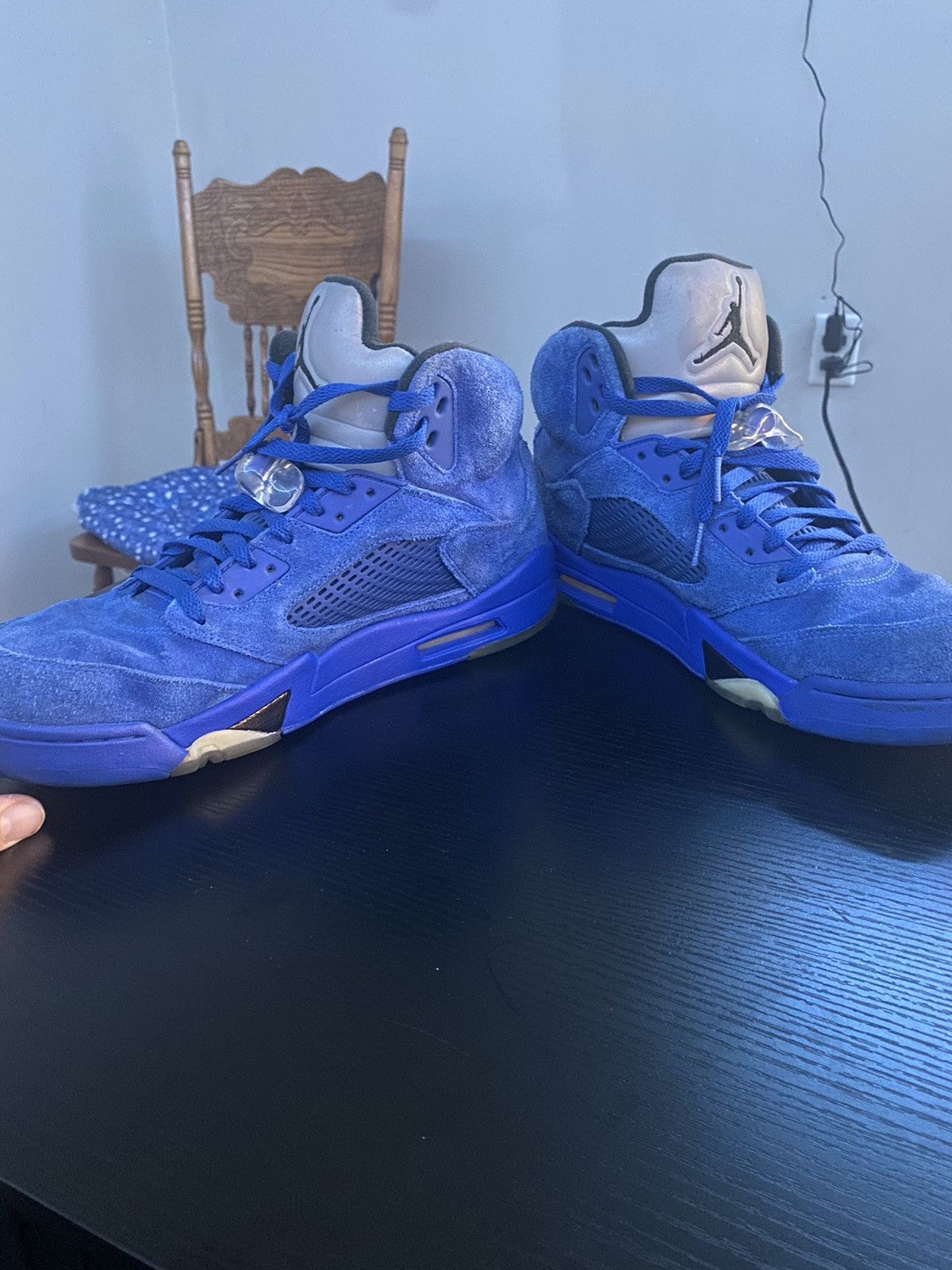 Jordan Brand Air Jordan 5 Retro Blue Suede Size US 12 / EU 45 - 5 Thumbnail