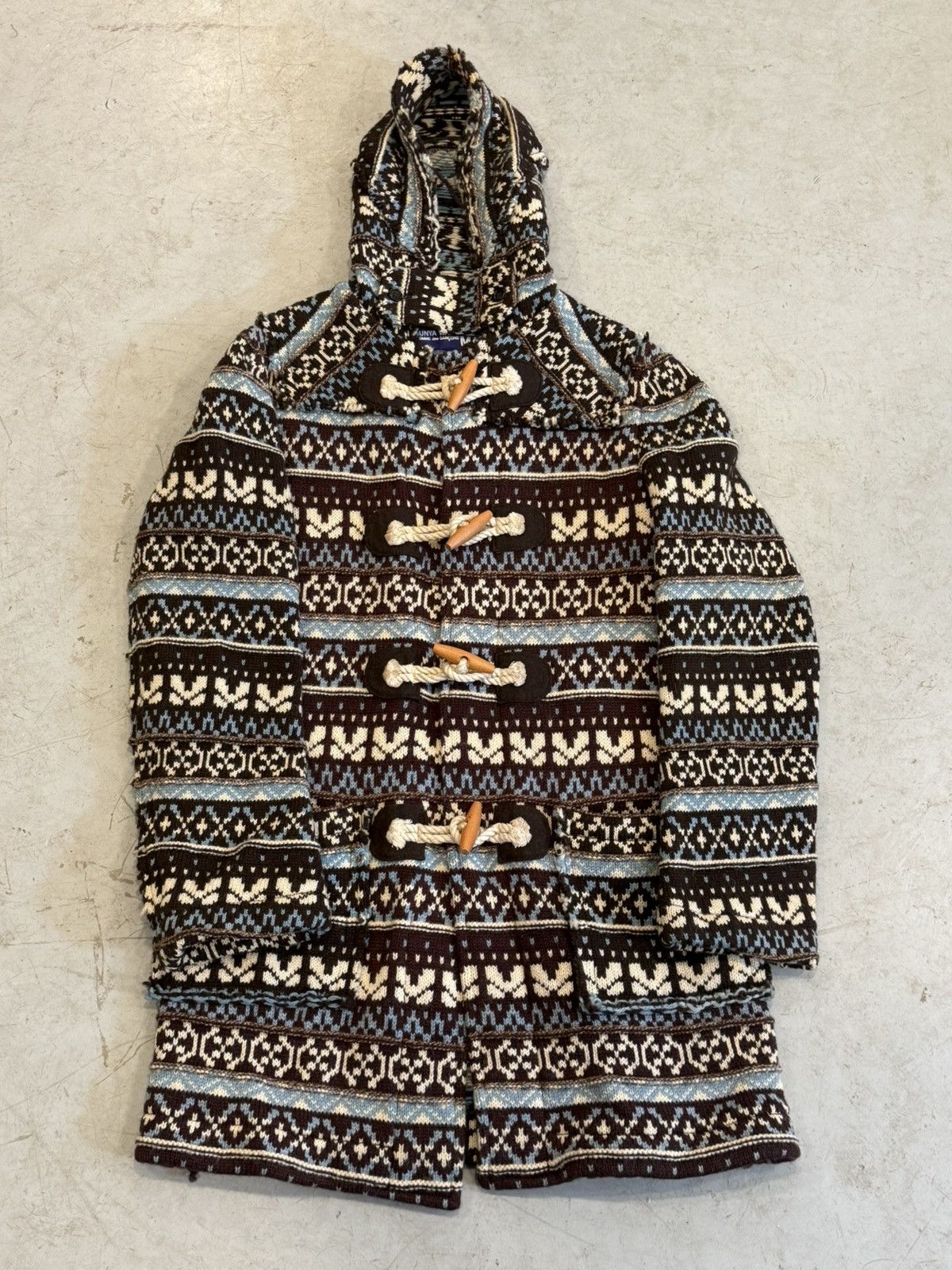 Junya Watanabe Junya Watanabe Autumn 2003 Cowichan Wool Knit Parka Size US M / EU 48-50 / 2 - 1 Thumbnail