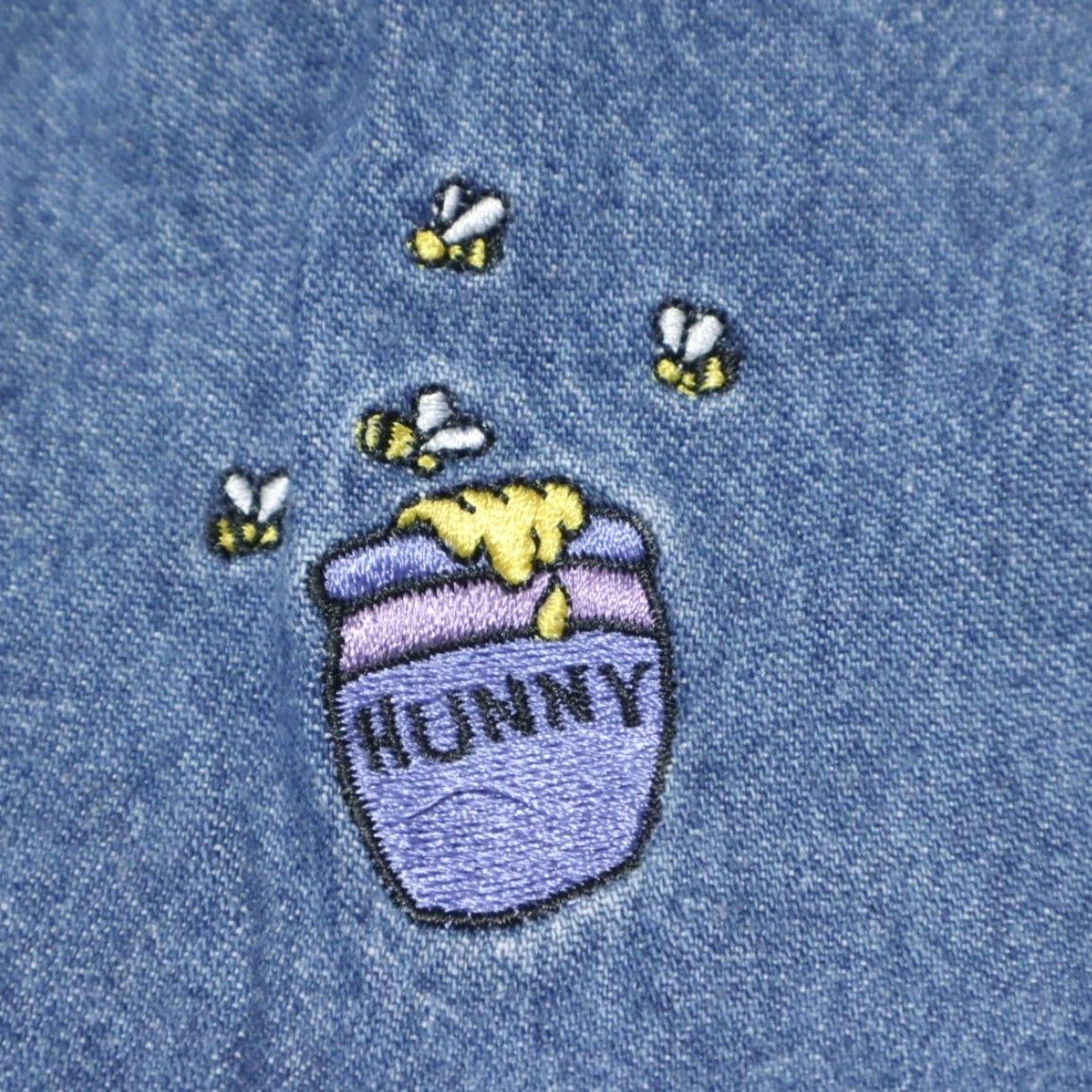 Disney VINTAGE Disney Winnie Pooh Embroidered Denim Button Up Shirt Blue Mens L Size US L / EU 52-54 / 3 - 6 Thumbnail