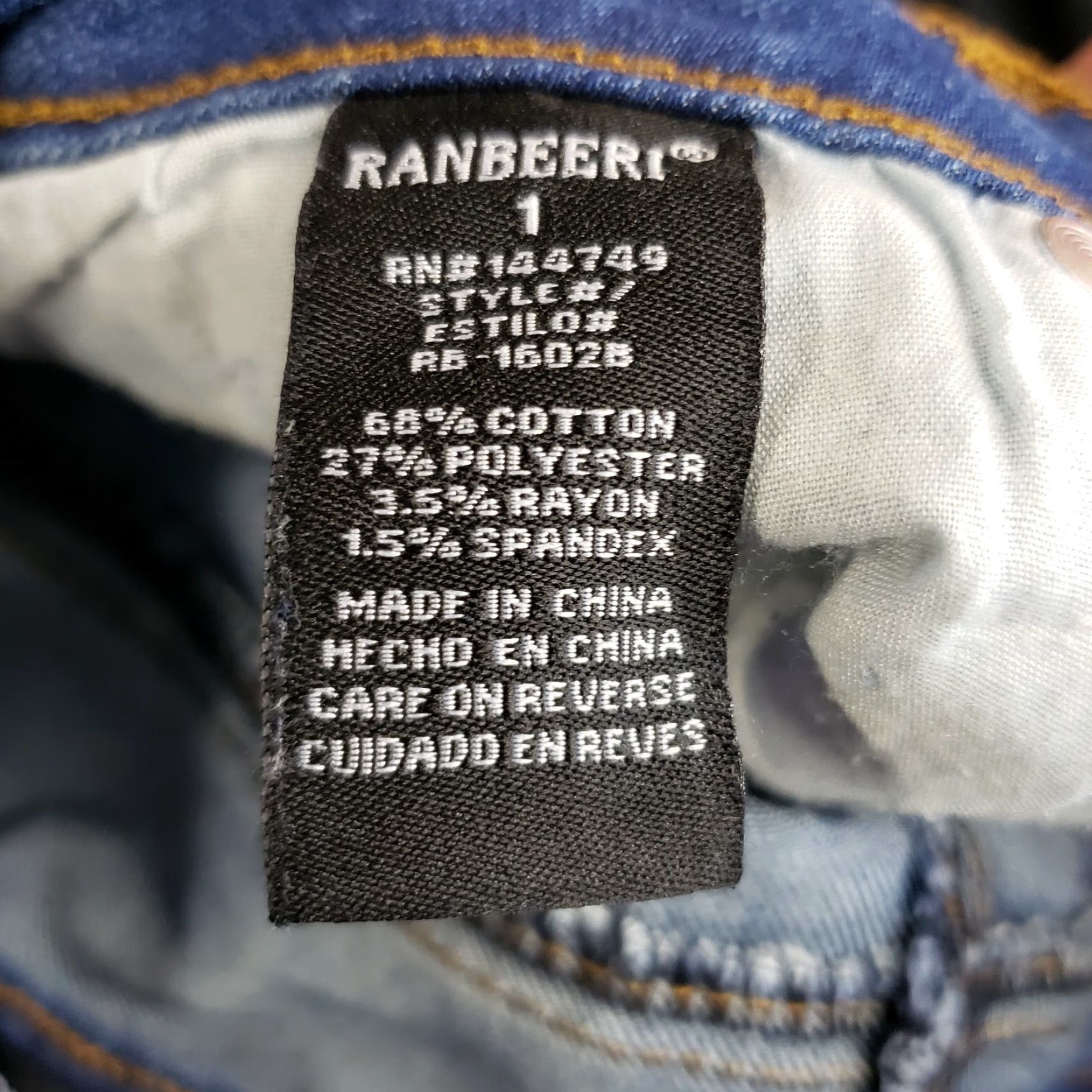 Vintage Ranbeeri Womens Skinny Jeans Sz 26 Floral Embroidered Raw Hem Low Rise Denim Cotton Blend Vintage Not Applicable Size 26" / US 2 / IT 38 - 6 Thumbnail