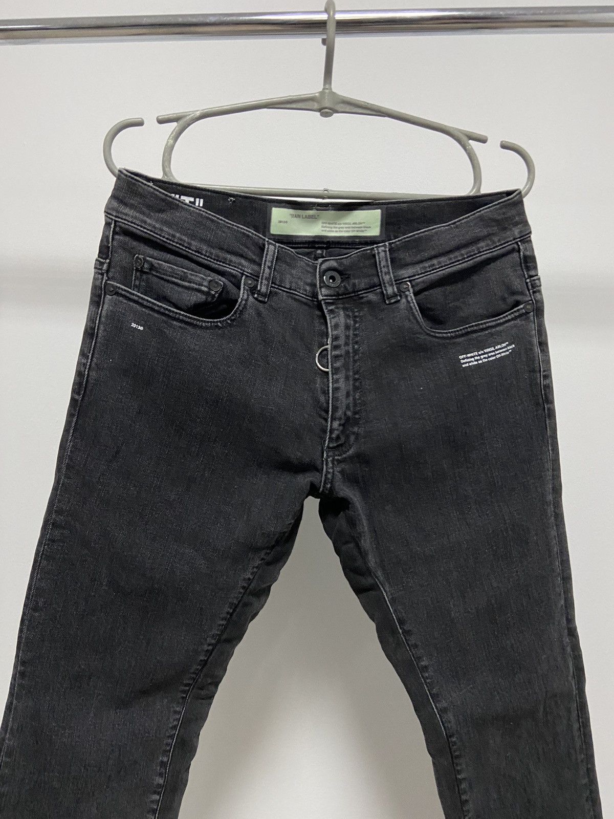 Off-White × Vintage Off White Selvedge Vintage jeans Fire Line Do Not Cross Size US 31 - 4 Thumbnail
