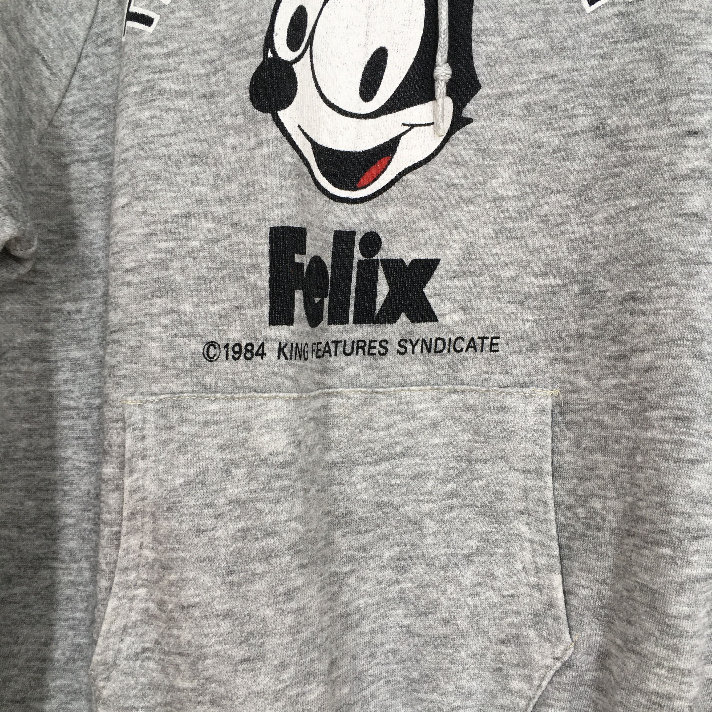 Cartoon Network Vintage 80s Felix The Cat Gray Hoodie Sweatshirt Medium Size US M / EU 48-50 / 2 - 4 Thumbnail