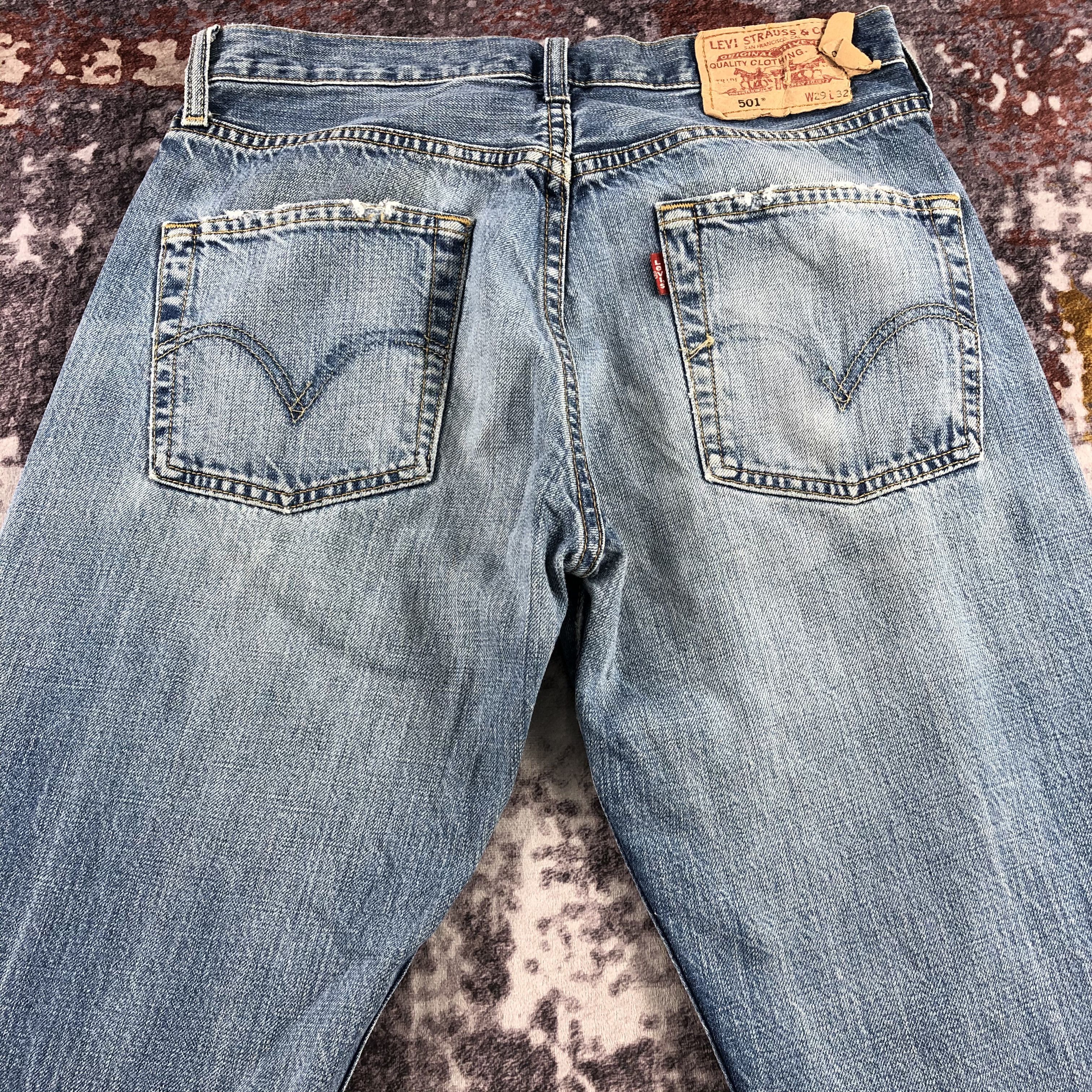 Levi's × Vintage 90s Vintage Blue Wash Levis 501 Jeans-JM2777 Size US 29 - 5 Thumbnail