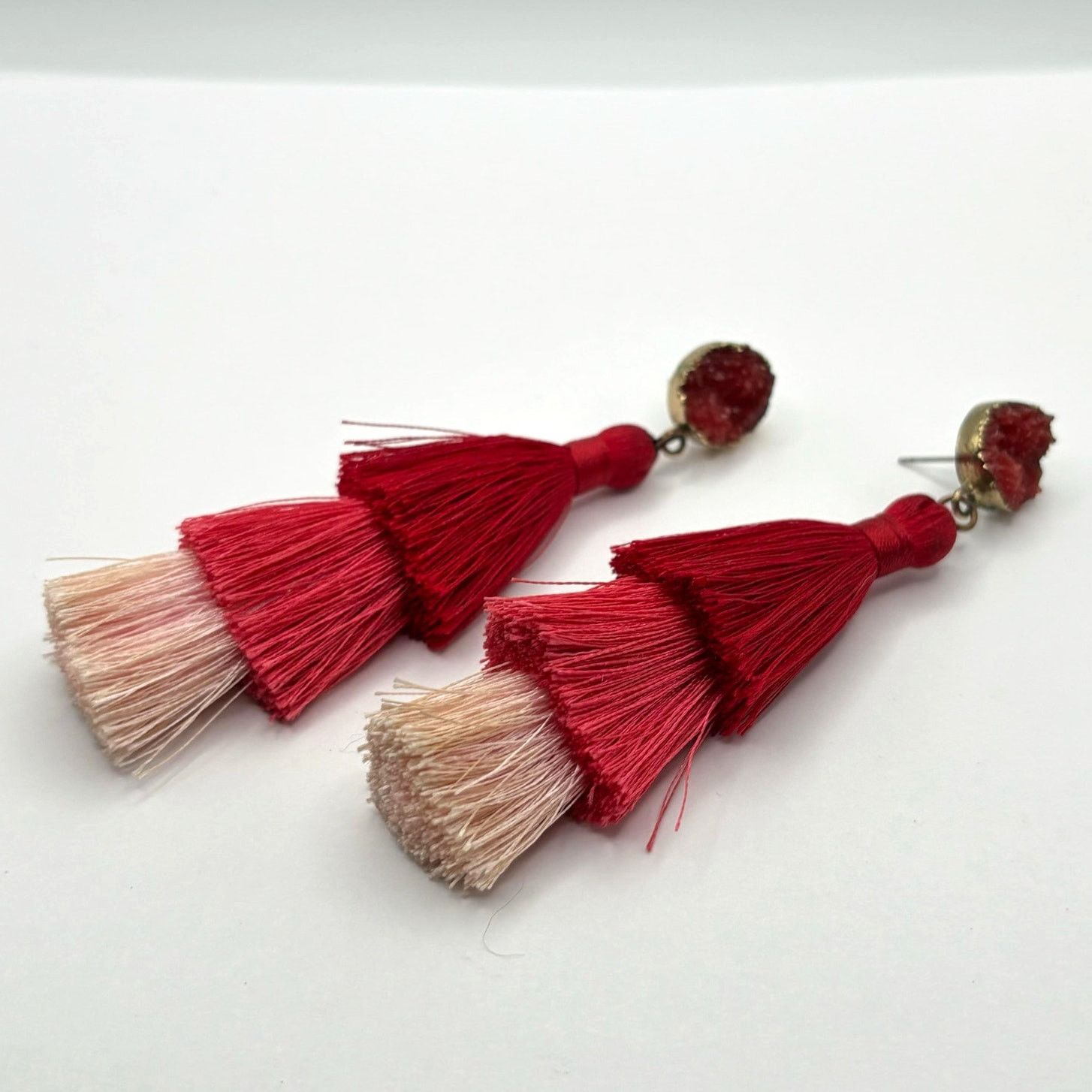 Other Red Tassel Earrings Size ONE SIZE - 2 Thumbnail