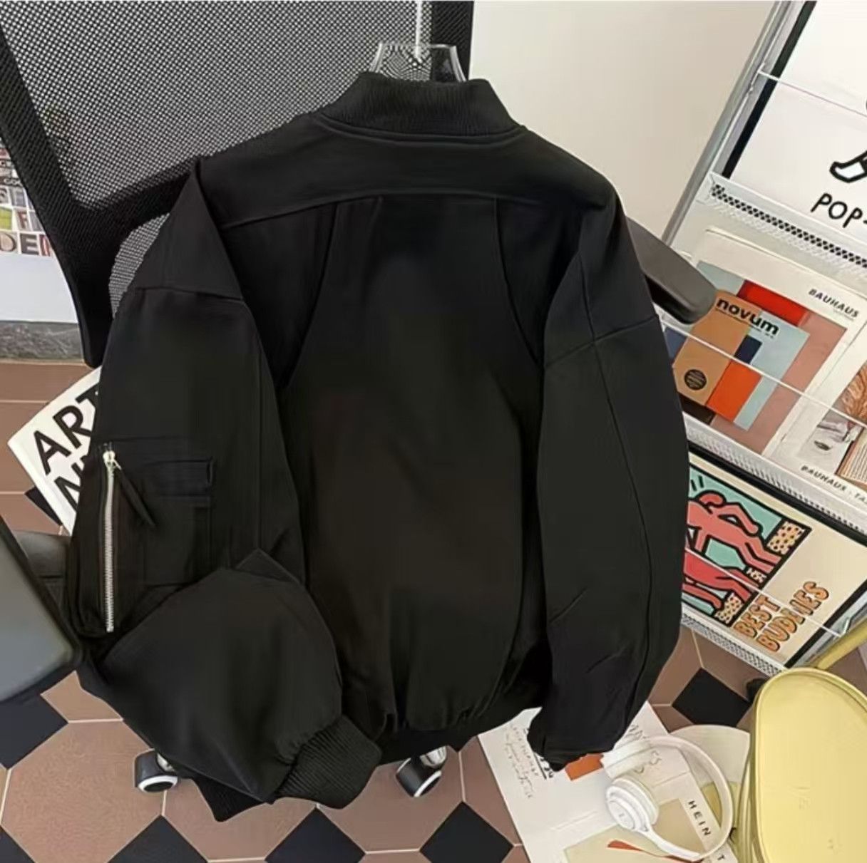 Vintage Black Utility Bomber Jacket Size US M / EU 48-50 / 2 - 3 Thumbnail