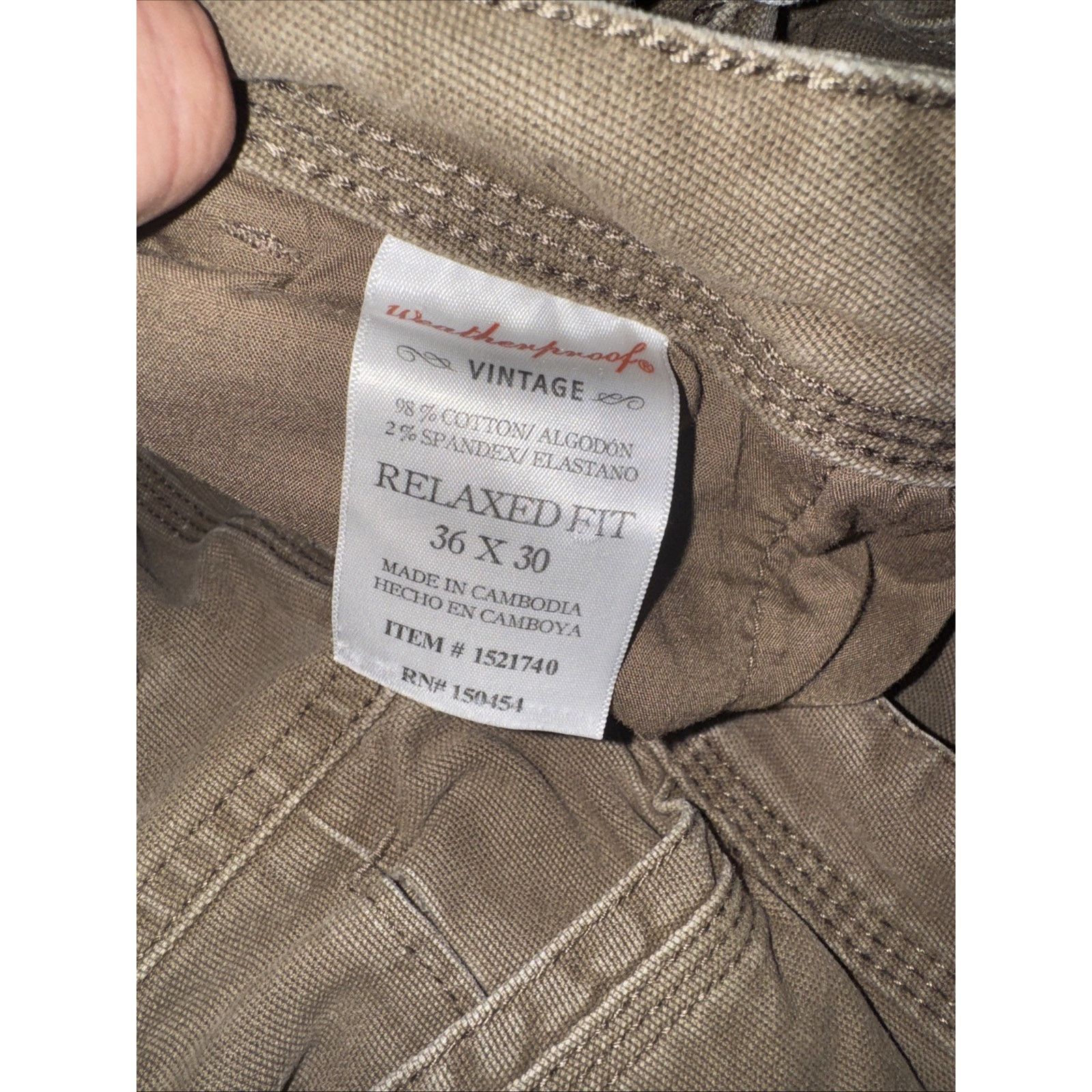 Weatherproof Weatherproof Vintage Carpenter Work Pants Taupe 36x30 USA Size US 36 / EU 52 - 8 Thumbnail
