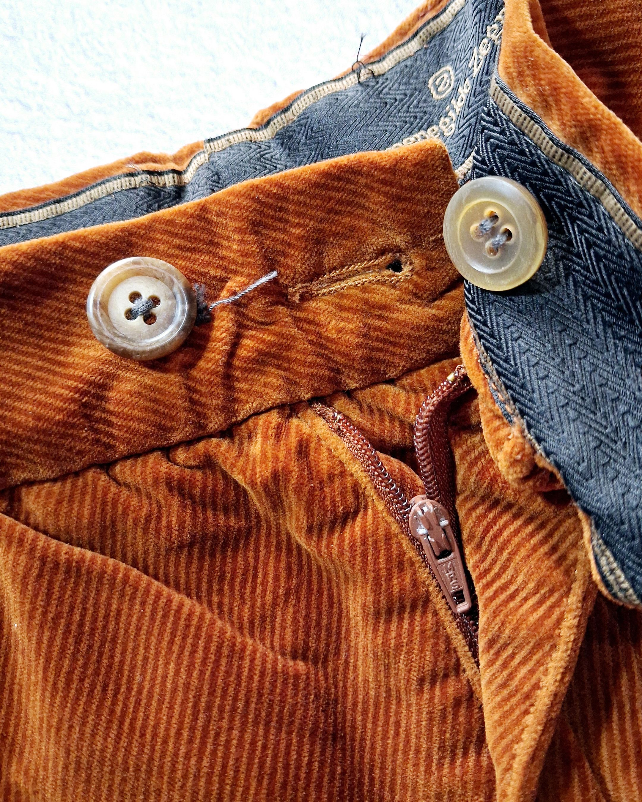 Ermenegildo Zegna ERMENEGILDO ZEGNA GOLDEN BROWN CORDUROY PANTS MADE IN ITALY Size US 37 - 8 Thumbnail