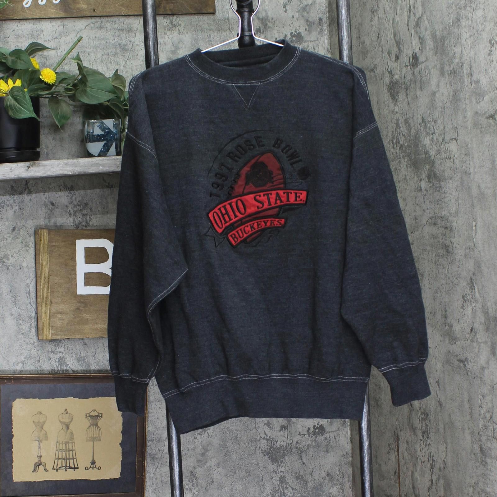 Midwest Kids Midwest Rosebowl Ohio State Embroidered Sweatshirt Gray L Size US L / EU 52-54 / 3 - 1 Thumbnail