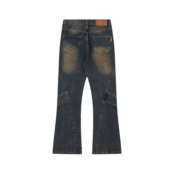 Japanese Brand Noriyo x Shii Washed distressed split panel cargo jeans Size US 32 / EU 48 - 6 Thumbnail
