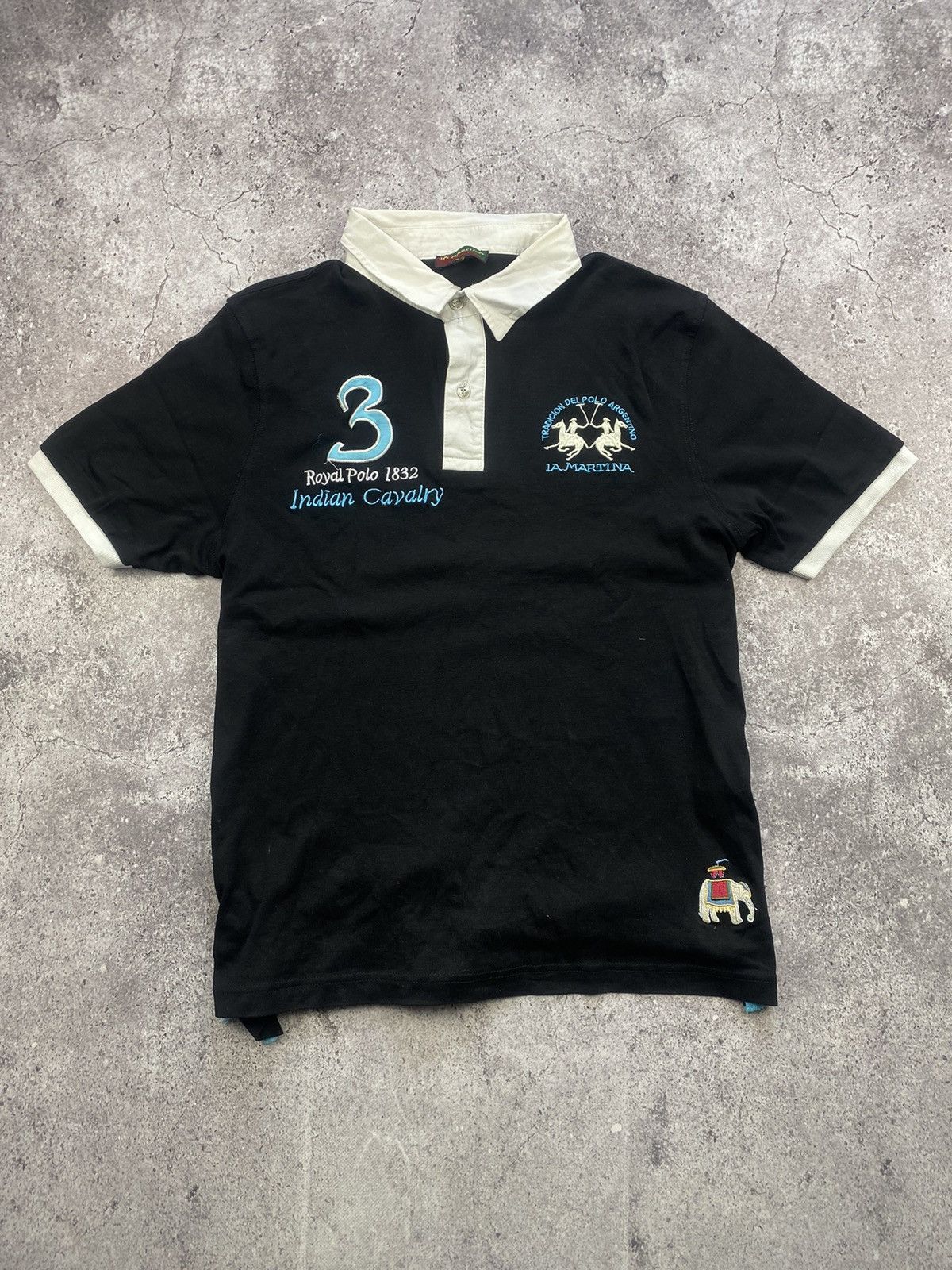 Japanese Brand Vintage La Martina Argentina Polo Team #2 Tee BigLogo Y2K. Size US L / EU 52-54 / 3 - 1 Thumbnail
