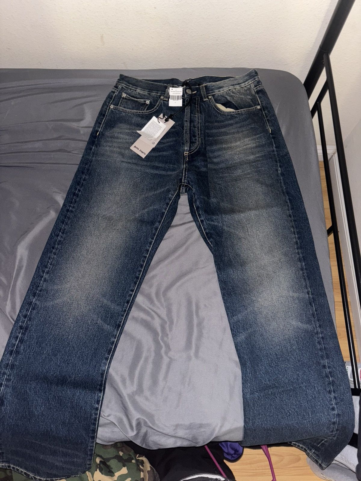 Palm Angels Palm Angels Faded Straight Leg Jeans Size US 32 / EU 48 - 1 Thumbnail