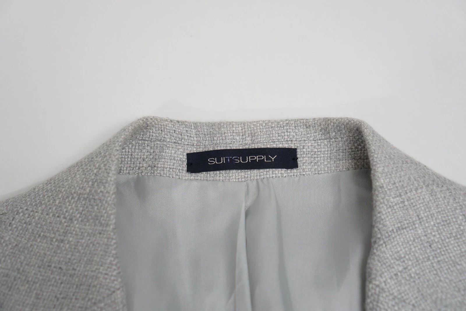 Suitsupply Men Suitsupply Blazer Linen Wool Grey Ermenegildo Zegna US34 Size 34R - 3 Thumbnail