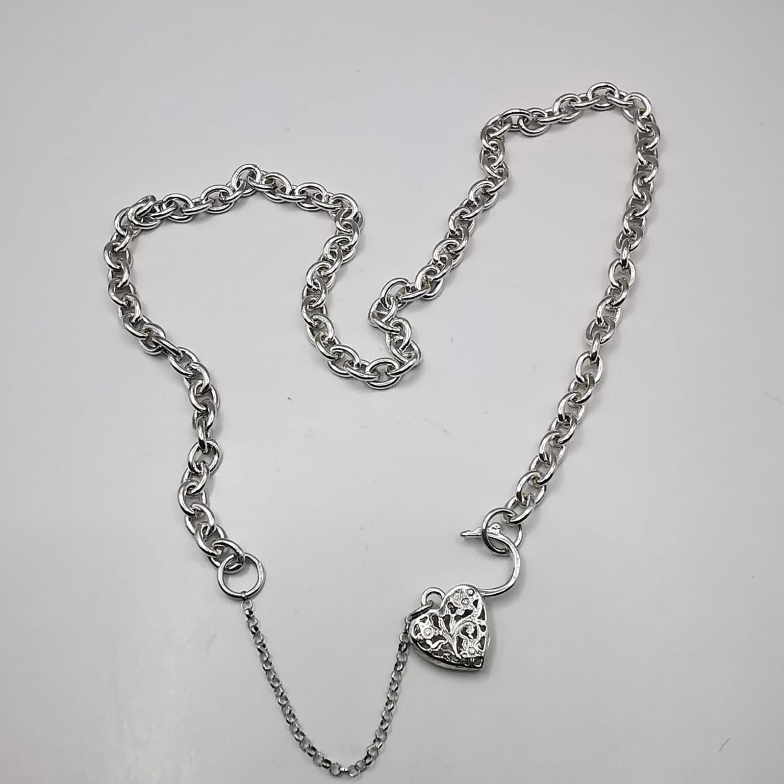 Sterling Silver Vintage Jewelry Chain,925 Sterling Silver,Signed 32,22g Size ONE SIZE - 2 Thumbnail