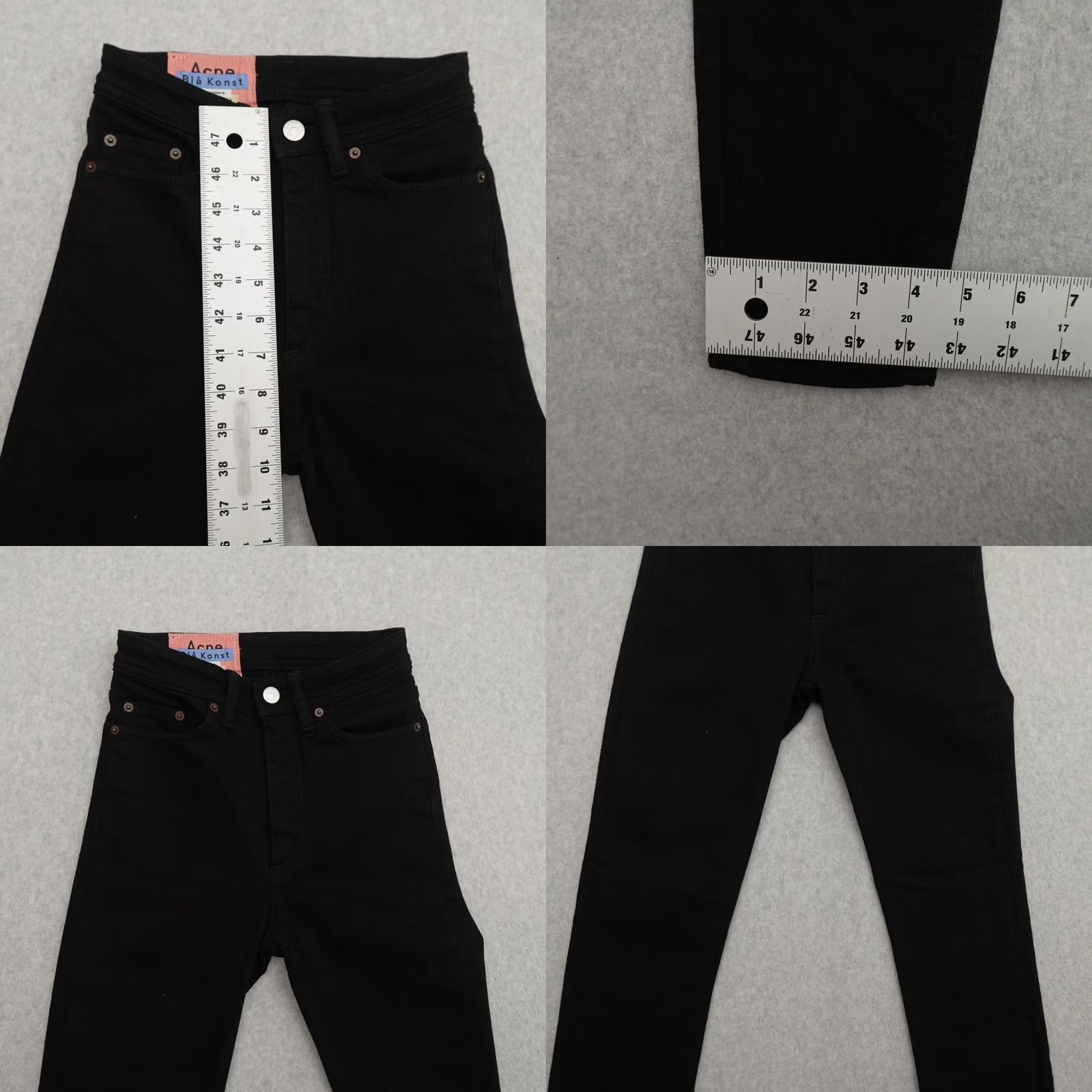 Acne Studios Acne Studios Jeans Skinny Womens 23 (23X26) Black Floragatan 13 Vintage Style Skinny Womens 23 (23X26) Black Size 40" / US 18 - 8 Thumbnail
