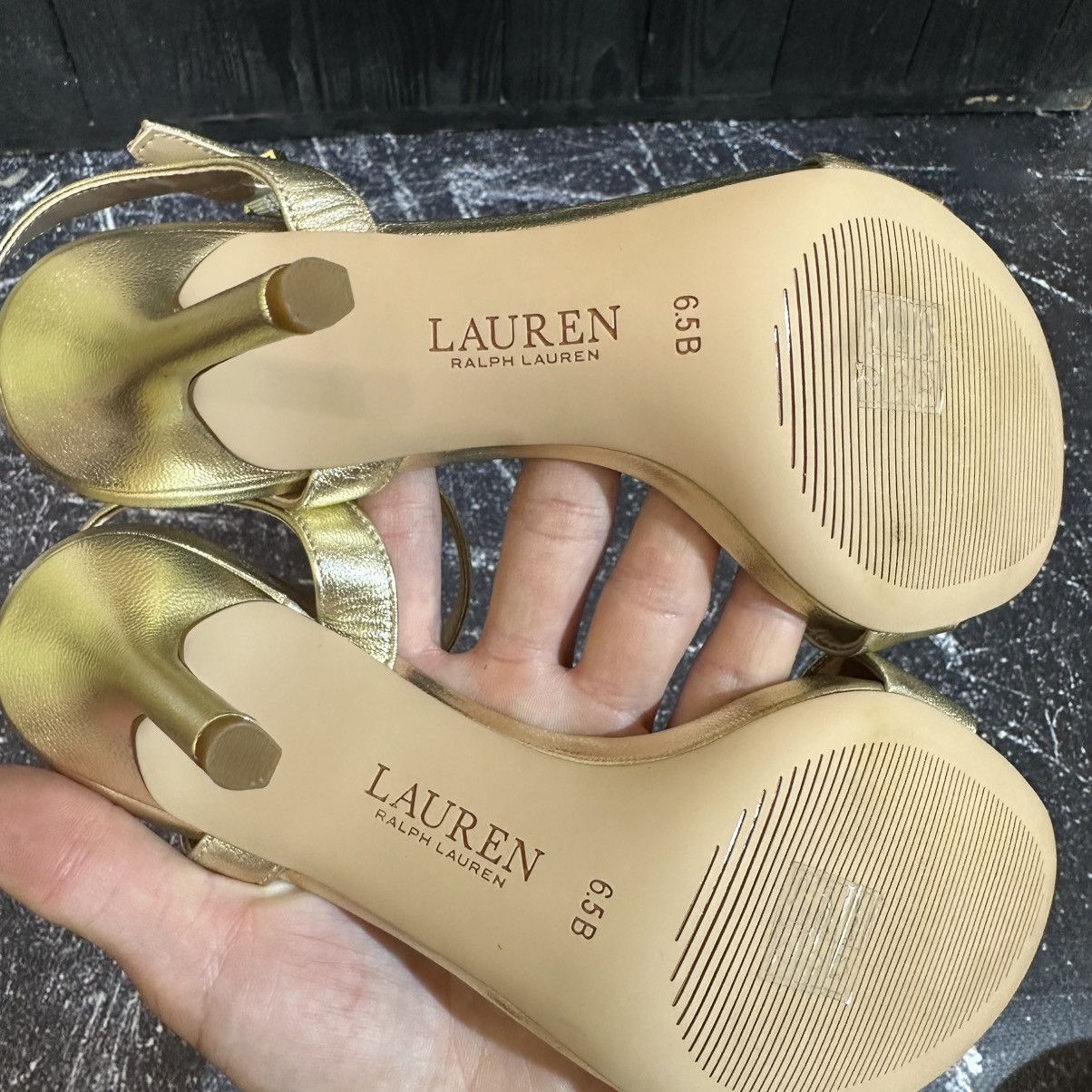 Lauren Ralph Lauren Lauren Ralph Lauren Women’s Gold Heels 6.5 US 37 EU Size US 7 / IT 37 - 9 Thumbnail