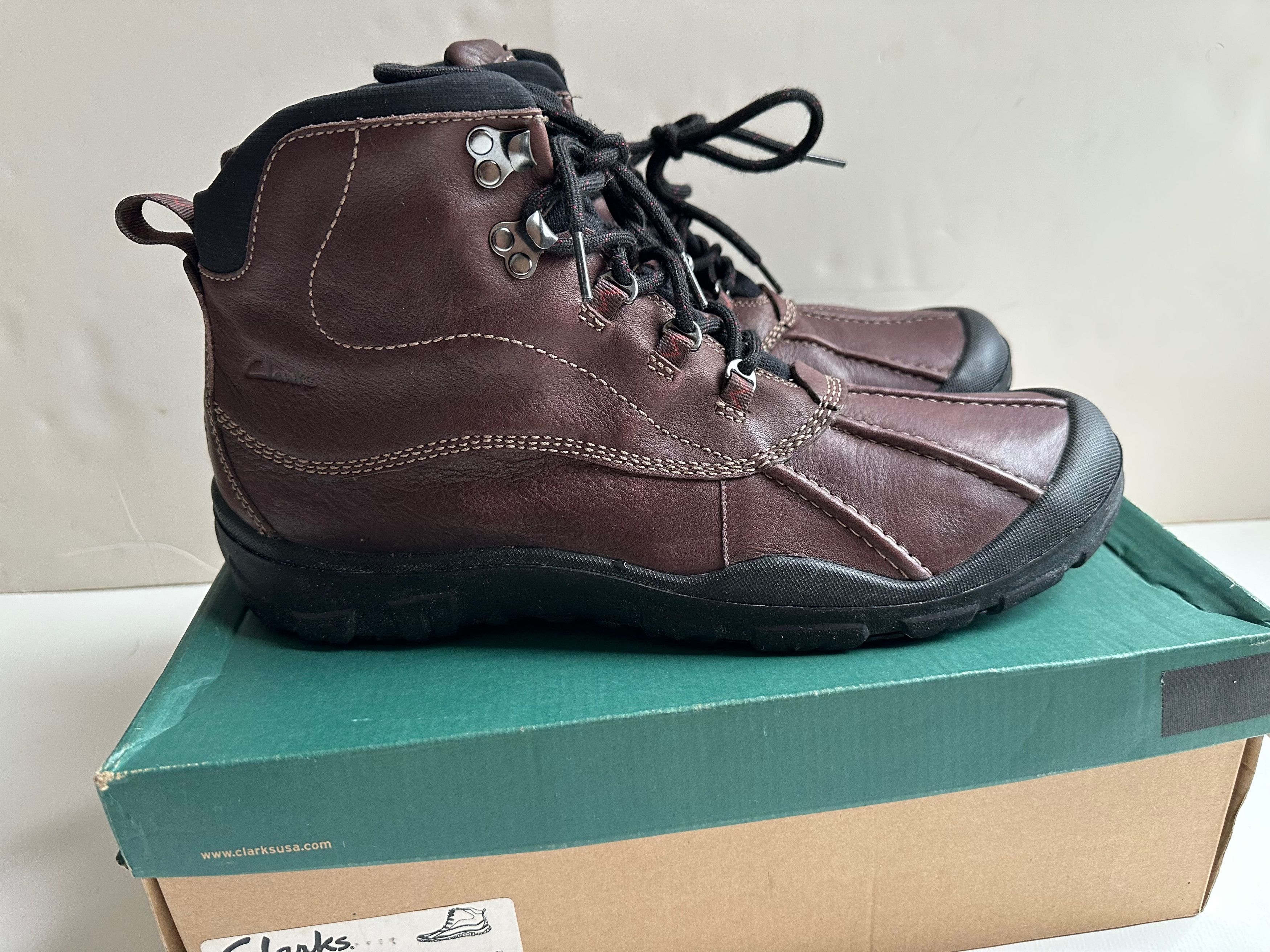 Clarks Clarks Leather Fidalgo Waterproof Boots - Brown - Size 14 Size US 14 / EU 47 - 6 Thumbnail