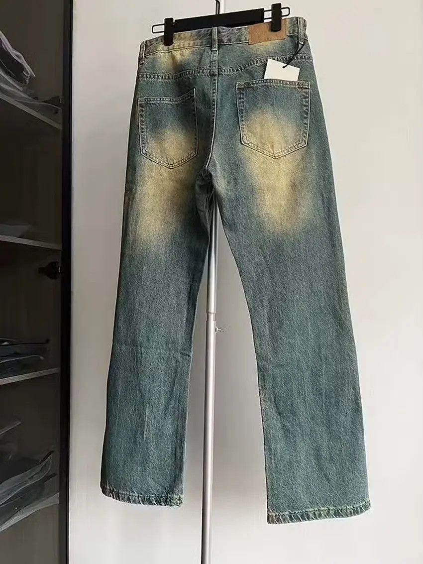 Designer × Japanese Brand Faded blue washed y2k flared damaged ripped jeans Size US 30 / EU 46 - 6 Thumbnail