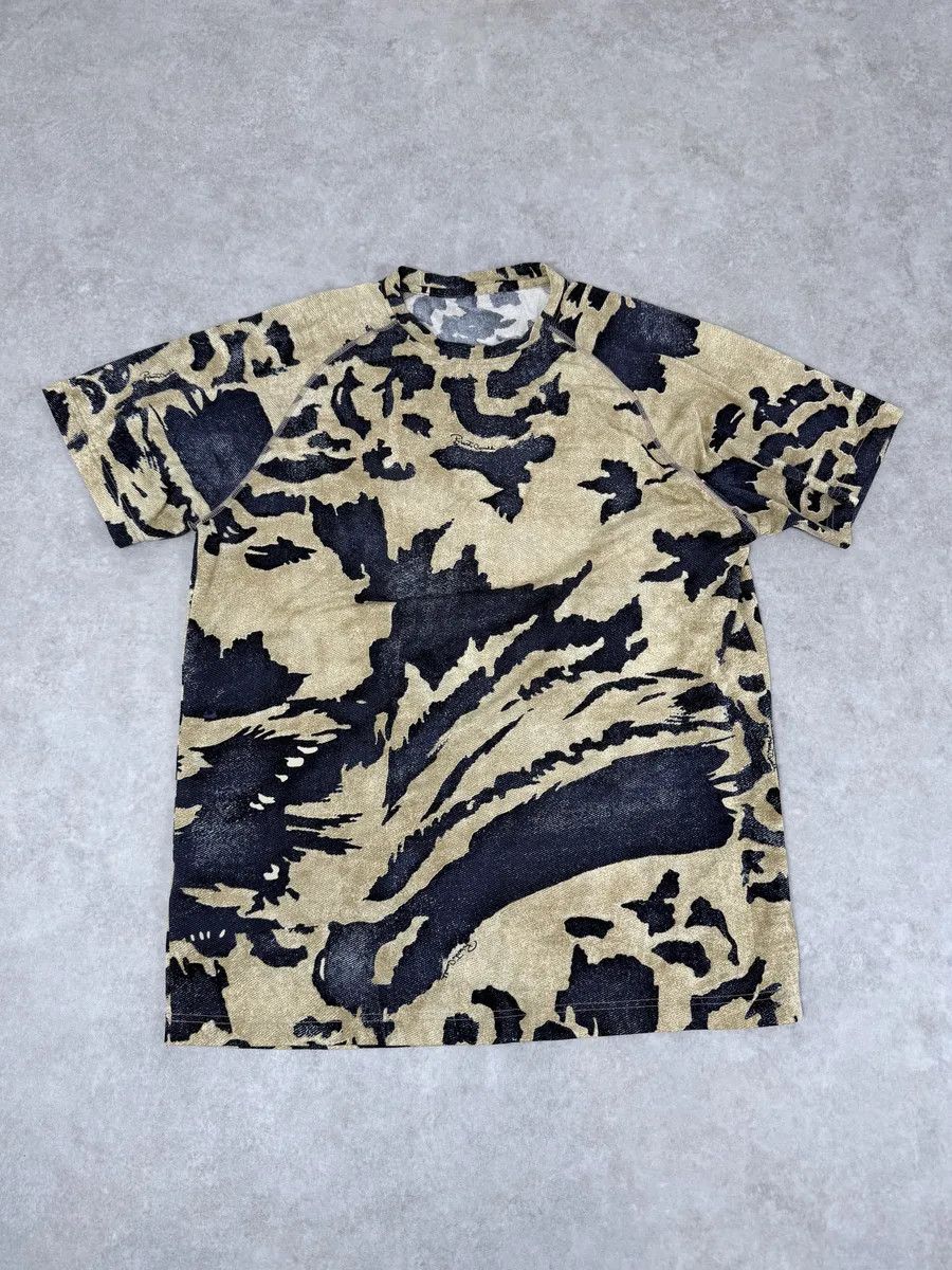 Roberto Cavalli AW2001 Roberto Cavalli Camo Bird Beige T-Shirt Size US M / EU 48-50 / 2 - 3 Thumbnail