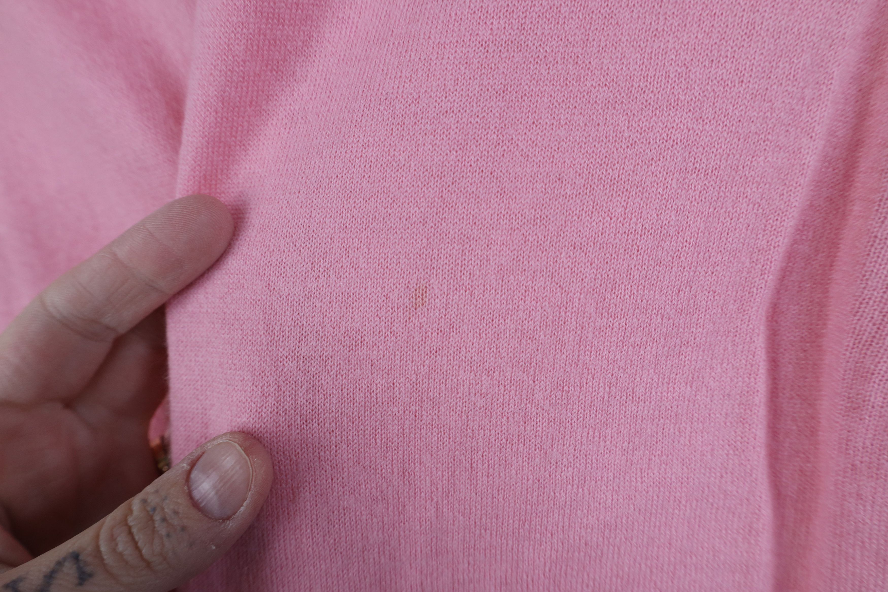 Vintage Vintage 90s Streetwear Cashmere Knit Crewneck Sweater Pink Size L / US 10 / IT 46 - 6 Thumbnail