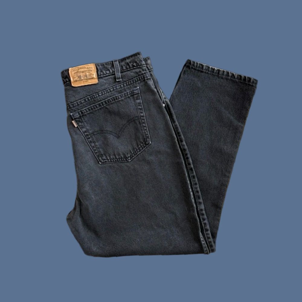 Levi's VINTAGE Levi's 545 Jeans Mens 42x30 Black Loose Fit Baggy Bronze Tab Skate Grunge 90s Mens Size US 42 / EU 58 - 1 Thumbnail