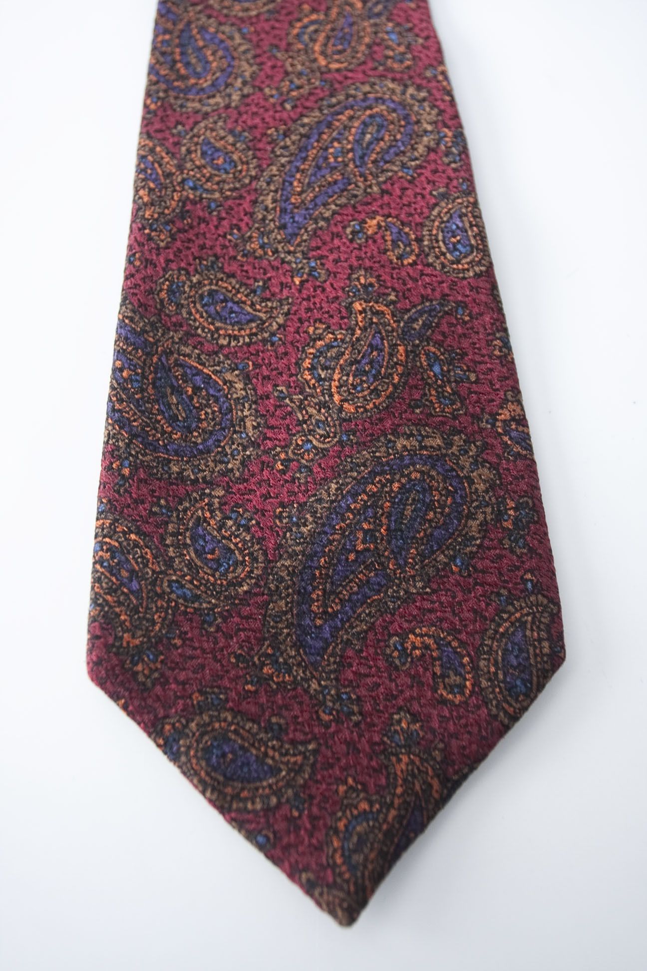 Ermenegildo Zegna Ermenegildo Zegna Tie 100% Silk Paisley Red *Cg0326 Size ONE SIZE - 3 Thumbnail