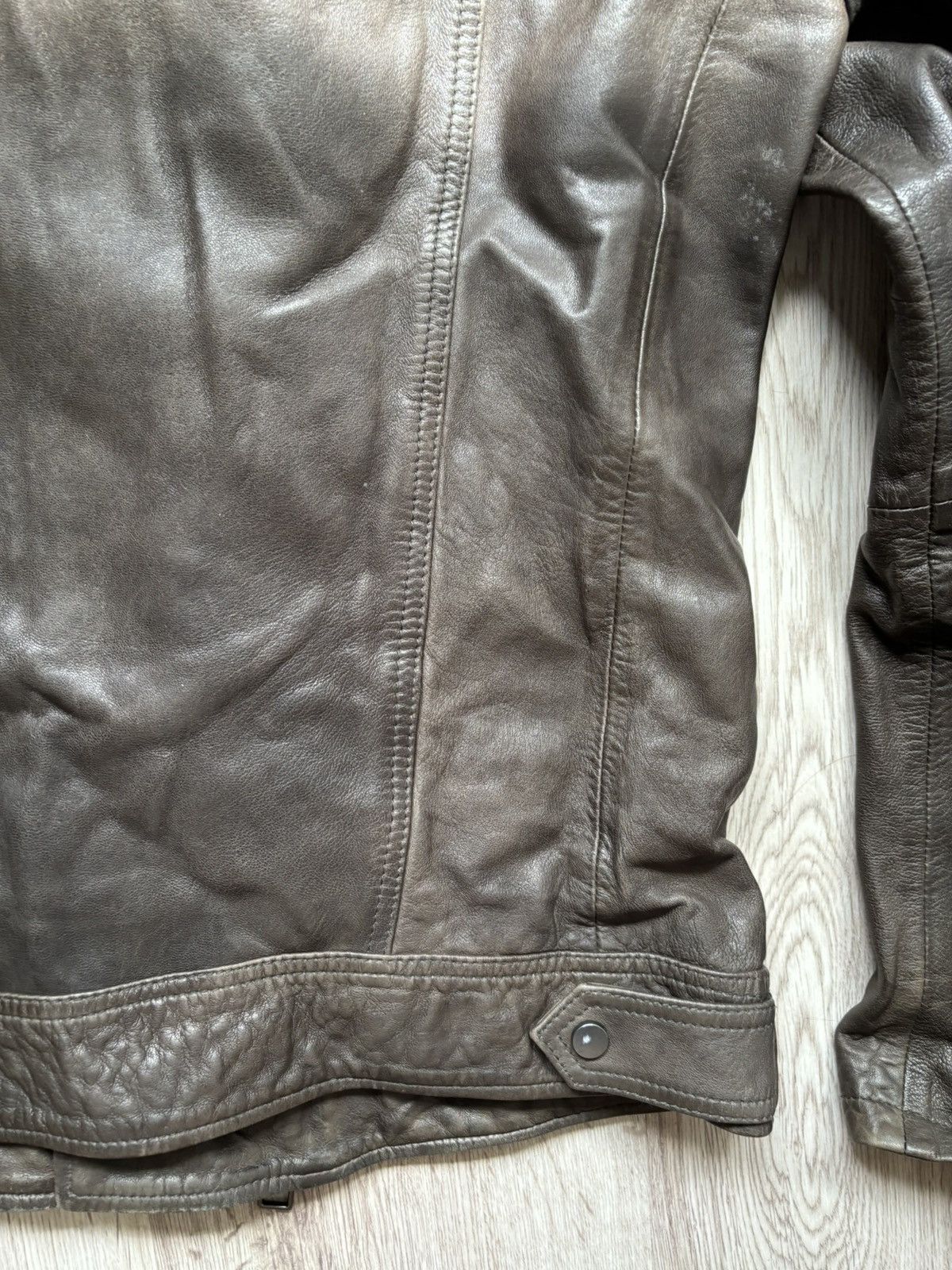 Allsaints AllSaints Conroy Leather Biker Jacket Men Size S Brown Moto Size US S / EU 44-46 / 1 - 17 Thumbnail