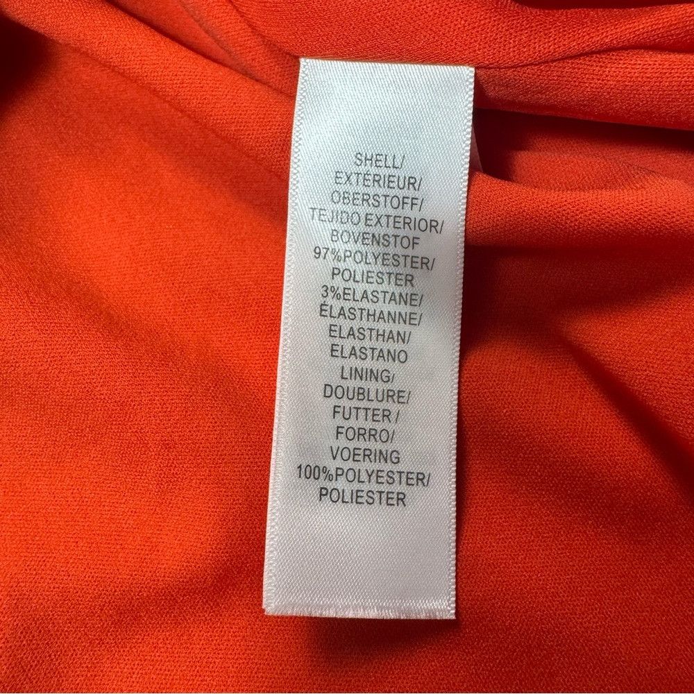 Adrianna Papell Adrianna Papell V-Neck Long Sleeve Smocked Waist Burnt Oran Size L / US 10 / IT 46 - 8 Thumbnail