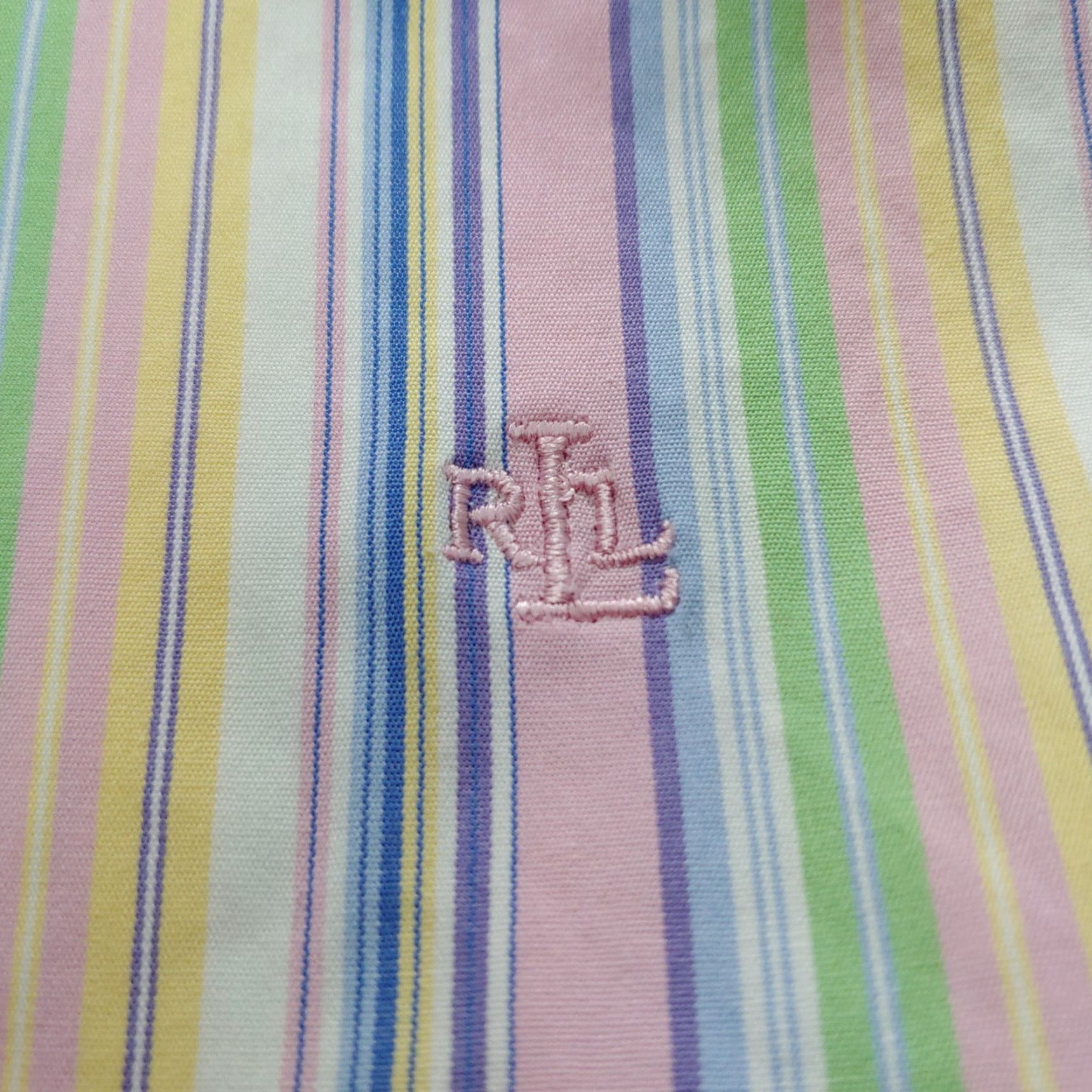 Ralph Lauren Lauren Ralph Lauren Blouse Women's L Striped Multicolor 100% Cotton Long Sleeve Button Collar 20.5" Chest 27.5" Length Regular Fit Ladies Size L / US 10 / IT 46 - 2 Thumbnail
