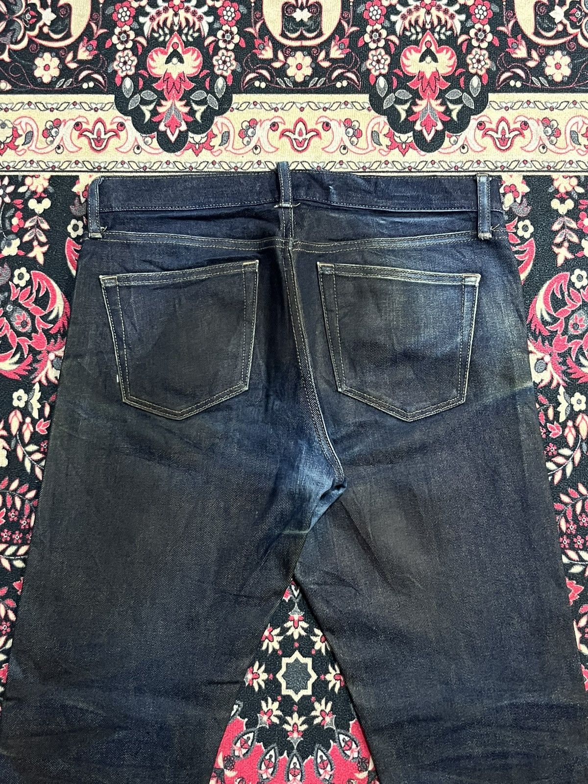Undercover × Uniqlo Vintage Uniqlo UJ Dark Blue Faded Washed Selvedge Jeans Size US 32 / EU 48 - 8 Thumbnail