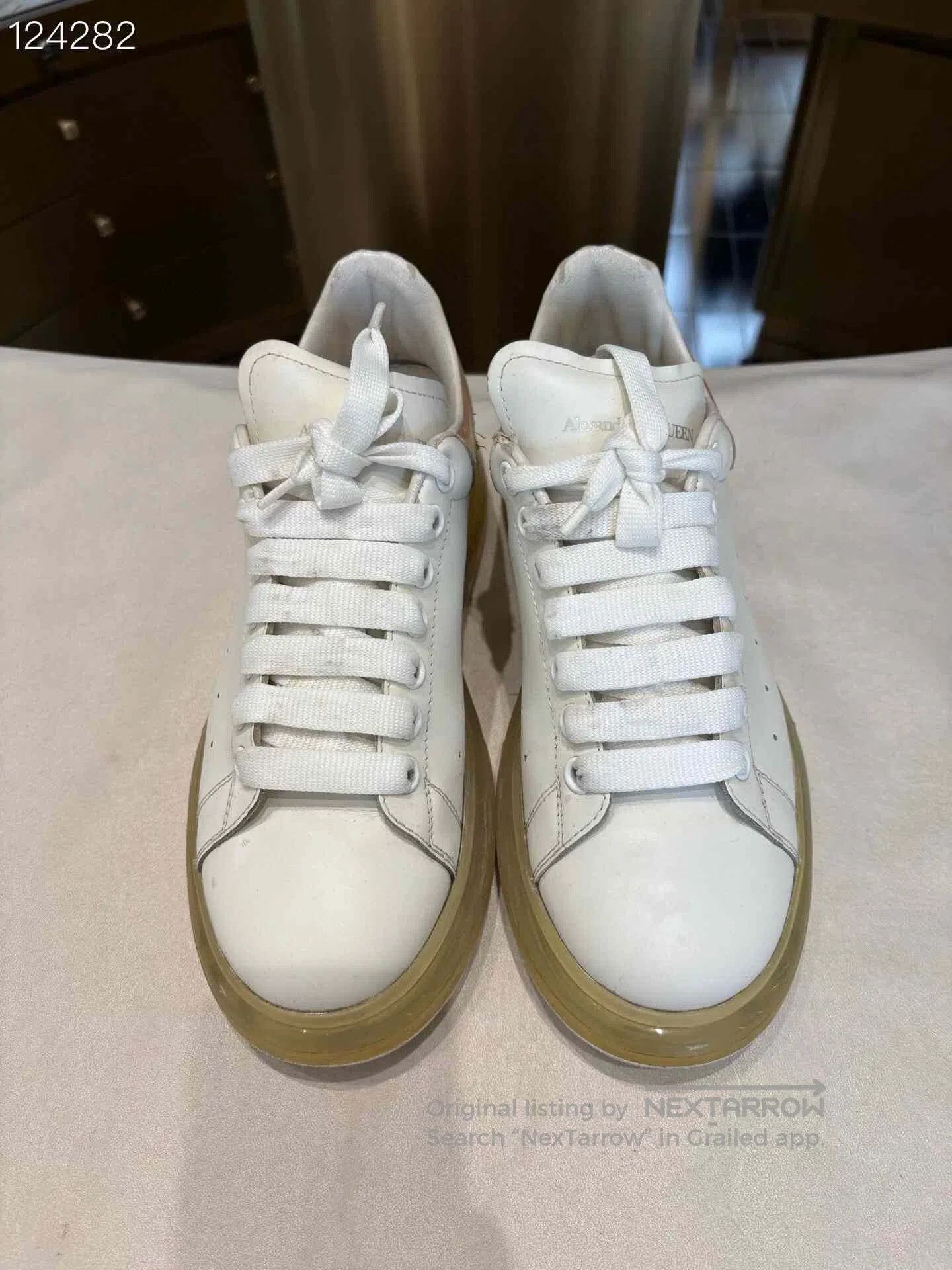Alexander McQueen Alexander McQueen Iridescent White Sneakers. Size US 8 / EU 41 - 1 Thumbnail