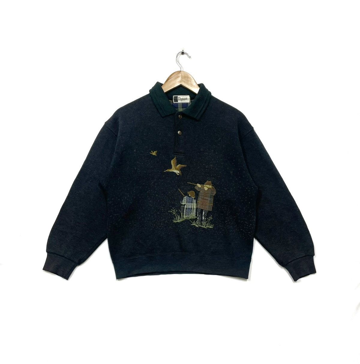 Japanese Brand × Vintage Vintage Sweater Overview Hunter Embroidered Size US M / EU 48-50 / 2 - 1 Thumbnail
