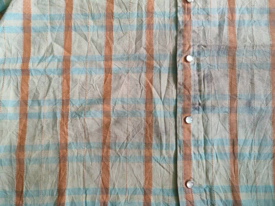 Other Vintage 70s Western Shirt Pearl Snap Plaid Made In USA Size US XL / EU 56 / 4 - 7 Thumbnail