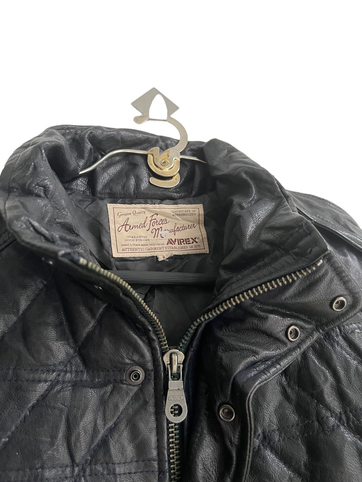 Avirex × Schott Vintage Avirex 💎 Quilted Goatskin Leather Down Biker Jacket Size US S / EU 44-46 / 1 - 8 Thumbnail