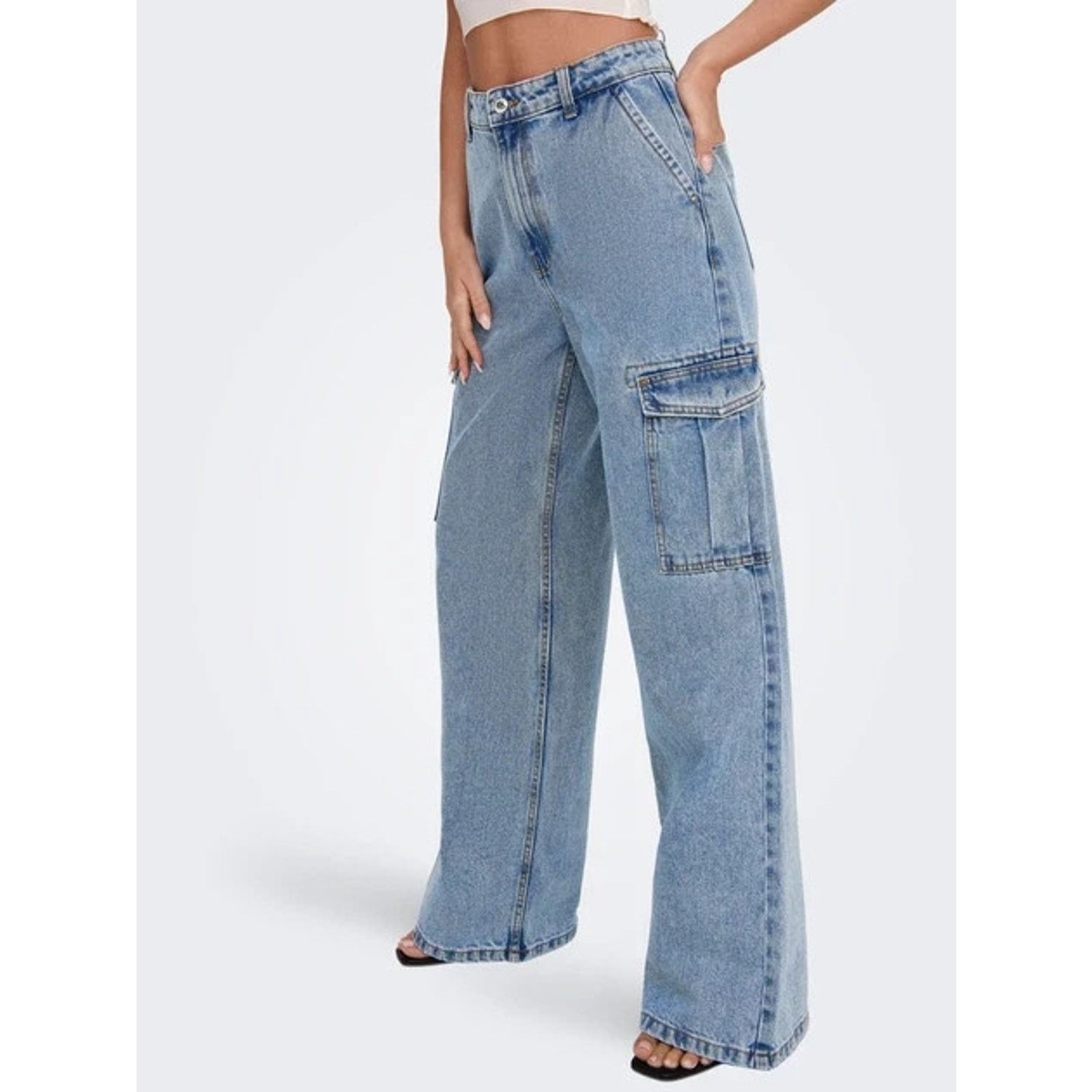 Gap GAP 90's Loose Mid Rise 24 Wide Leg Blue Denim A003268 Size 24" / US 00 / IT 34 - 1 Thumbnail
