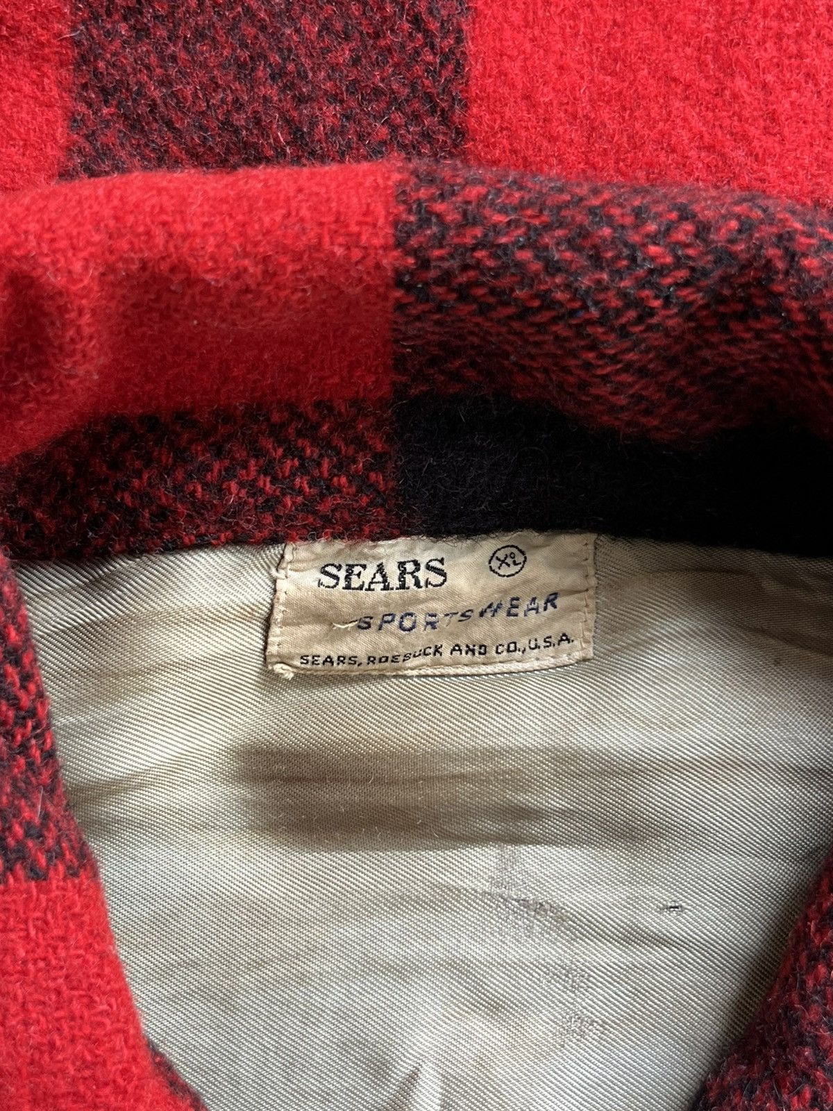 Vintage Vintage 50’s mackinaw buffalo plaid wool zip jacket Size US XL / EU 56 / 4 - 4 Thumbnail