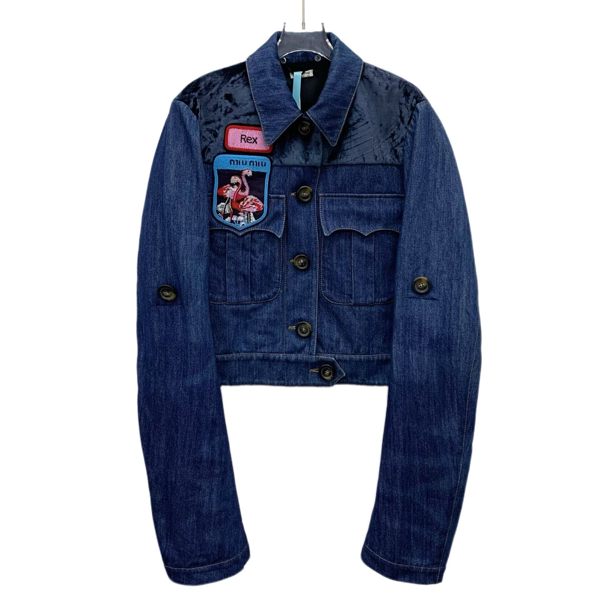 Miu Miu Miu Miu Cotton Blue Jacket M Women Size M / US 6-8 / IT 42-44 - 1 Thumbnail