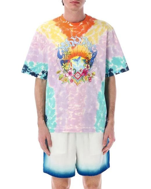 Casablanca o1rshd1 DUP / Oversized Printed Tie Dye T-Shirt Multicolor Size US S / EU 44-46 / 1 - 1 Thumbnail