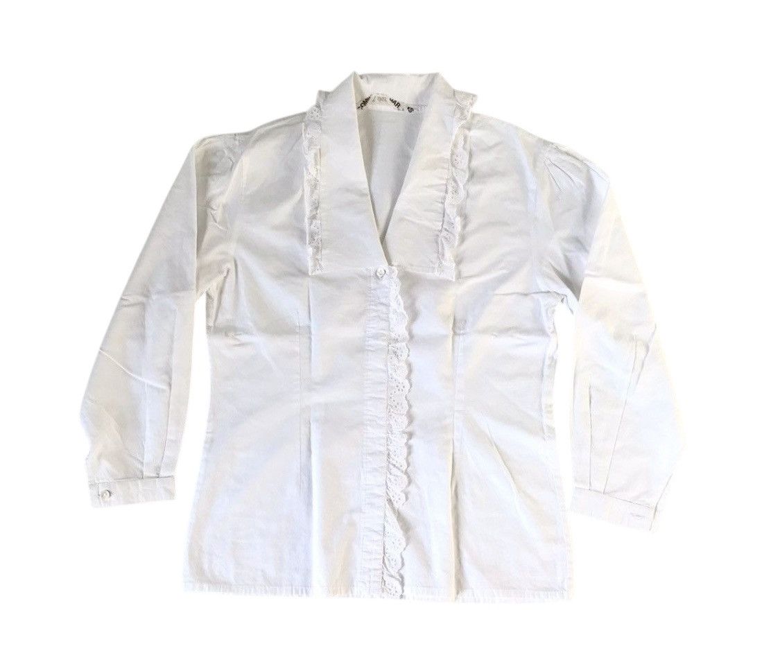 Comme des Garcons Vintage cdg ruffle white button up shirt Size US S / EU 44-46 / 1 - 1 Thumbnail