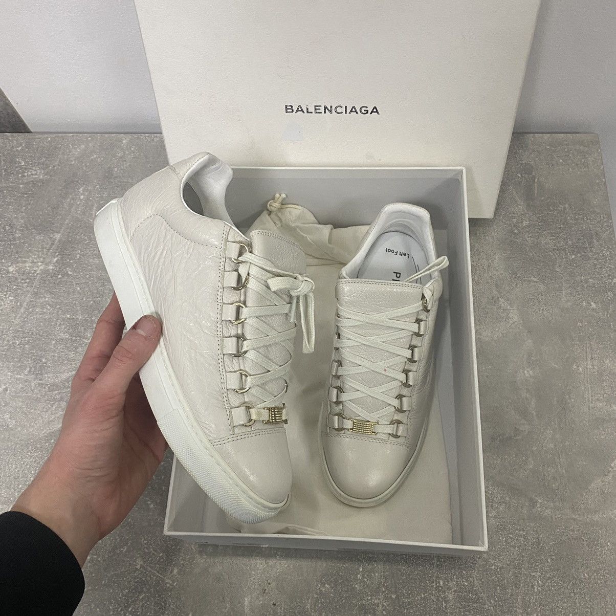 Balenciaga Balenciaga Arena Low Top Leather Sneakers Size US 6 / EU 39 - 1 Thumbnail