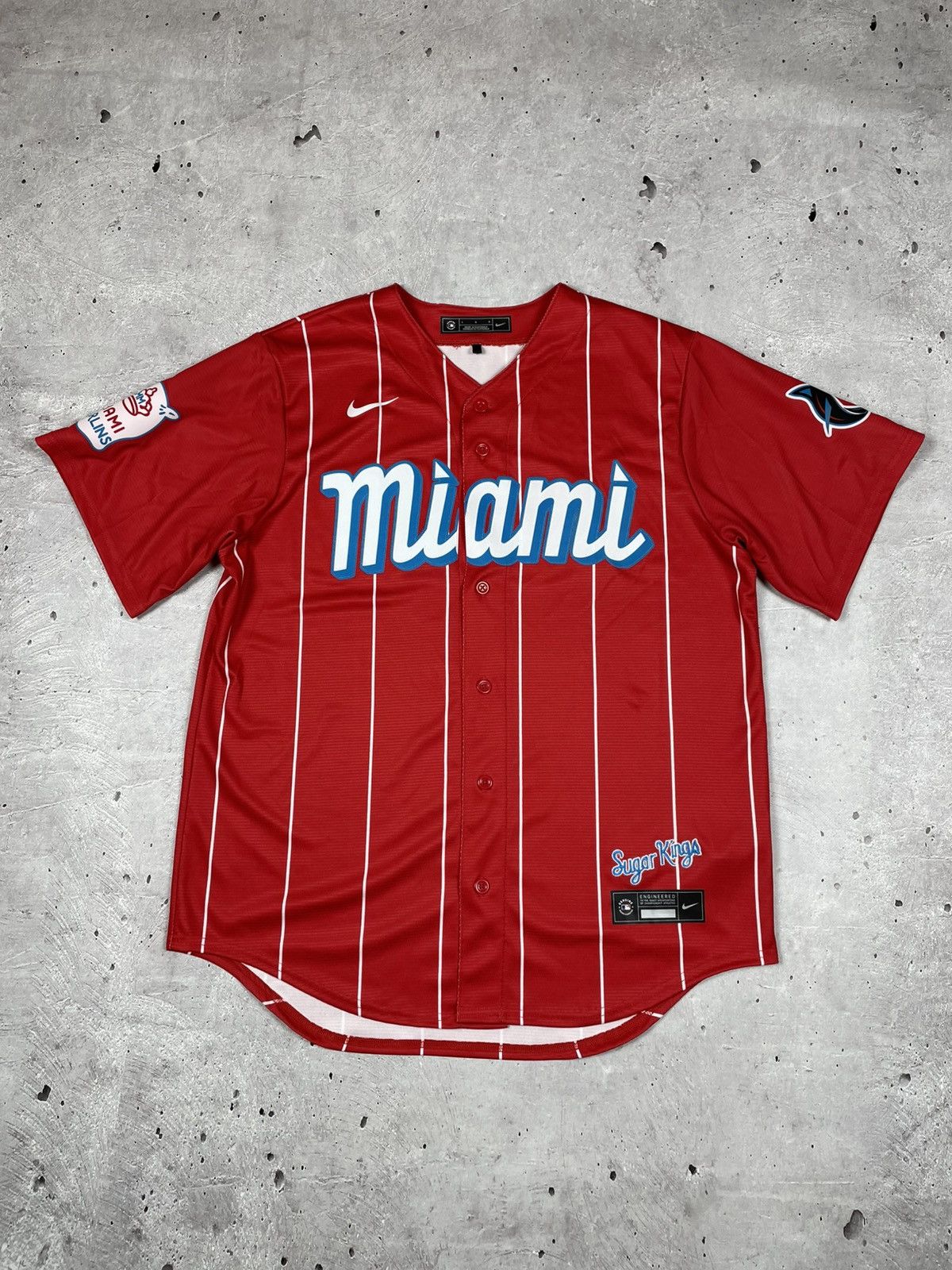 Nike Nike Miami Marlins Sugar Kings Solar Baseball Jersey Men's L Size US L / EU 52-54 / 3 - 1 Thumbnail