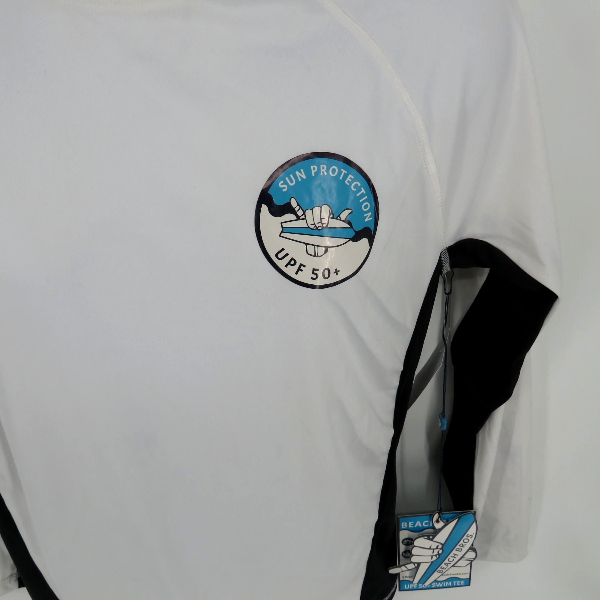 Other Beach Bros UPF 50+ Swim Tee White & Black Long Sleeve Small Size US S / EU 44-46 / 1 - 3 Thumbnail