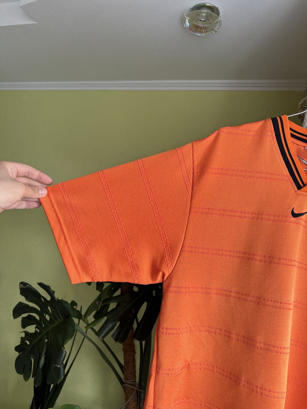 Nike Vintage 90s Nike Center Swoosh Striped Jersey T-Shirt Baggy Size US M / EU 48-50 / 2 - 7 Thumbnail