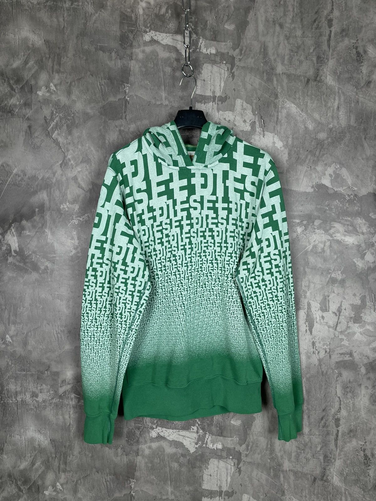 Diesel × Vintage Diesel monogram green Y2K zip hoodie Size US M / EU 48-50 / 2 - 1 Thumbnail