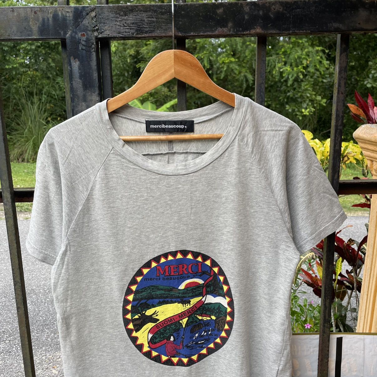 Issey Miyake 🔥🇯🇵Mercibeaucoup By Issey Miyake Graphic Raglan Tee Size US M / EU 48-50 / 2 - 3 Thumbnail