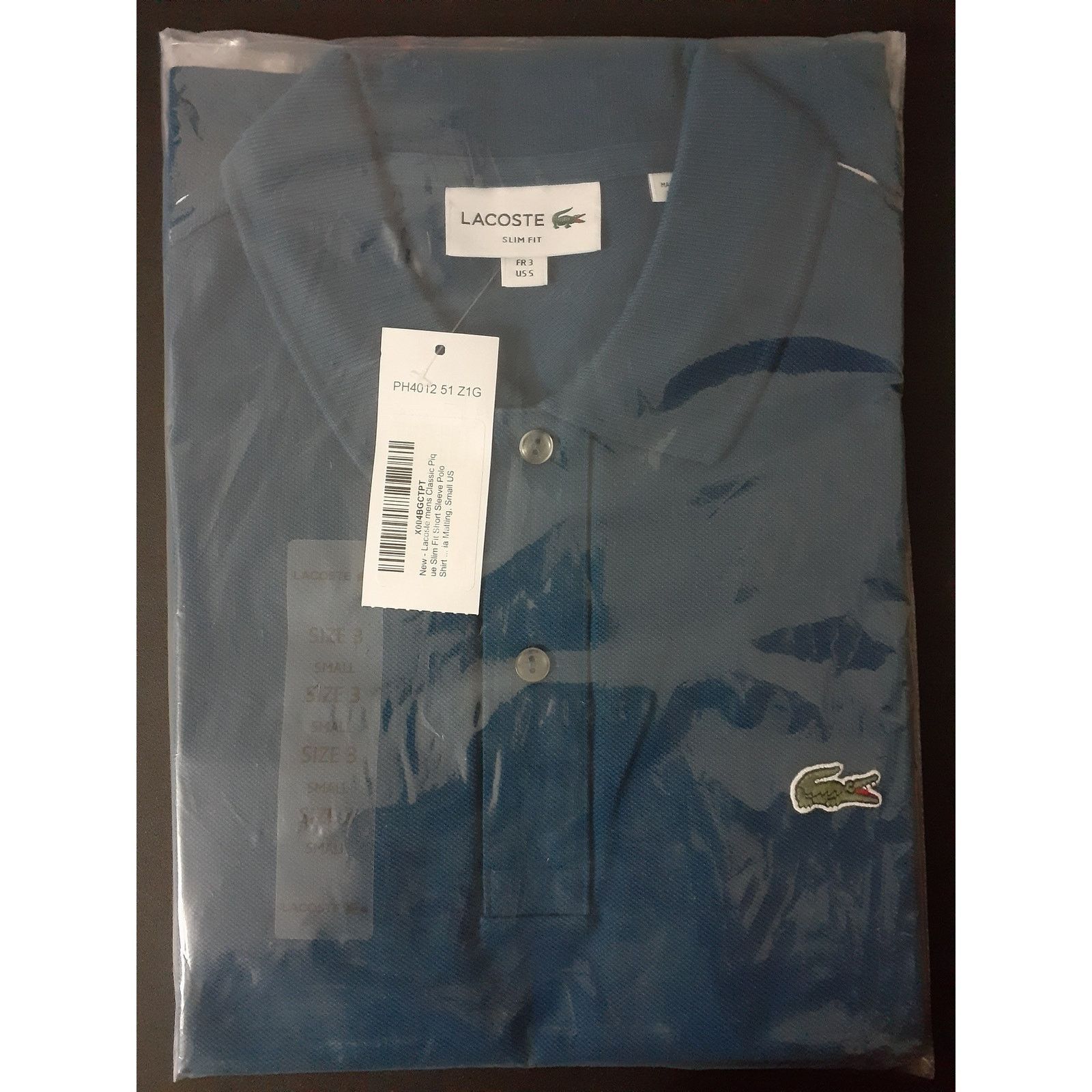 Lacoste Lacoste Men's Short Sleeve Classic Pique Polo Shirt Blue S Size US S / EU 44-46 / 1 - 2 Thumbnail