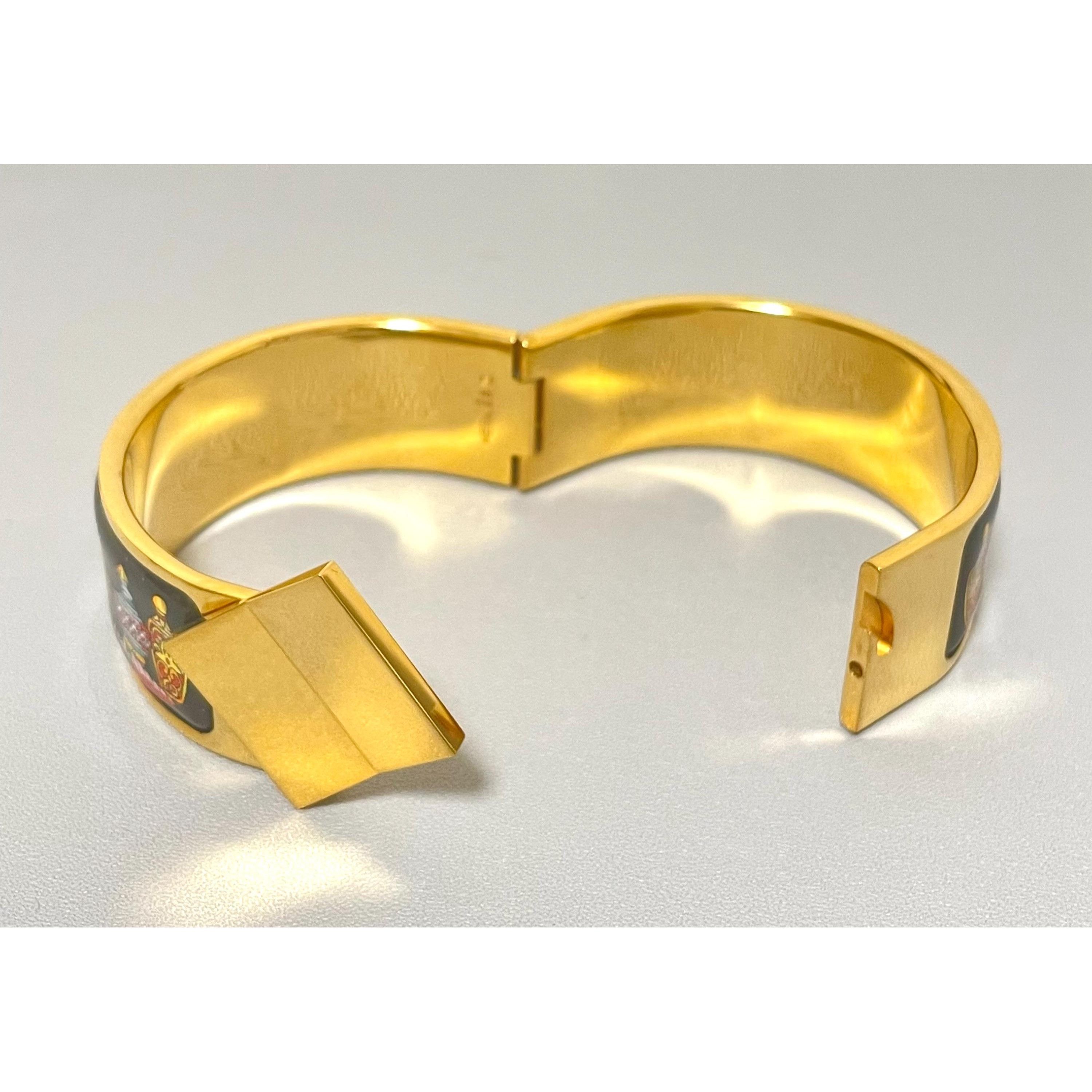 Hermes Vintage Hermes cloisonne enamel bangle, black perfume bottle Size ONE SIZE - 9 Thumbnail