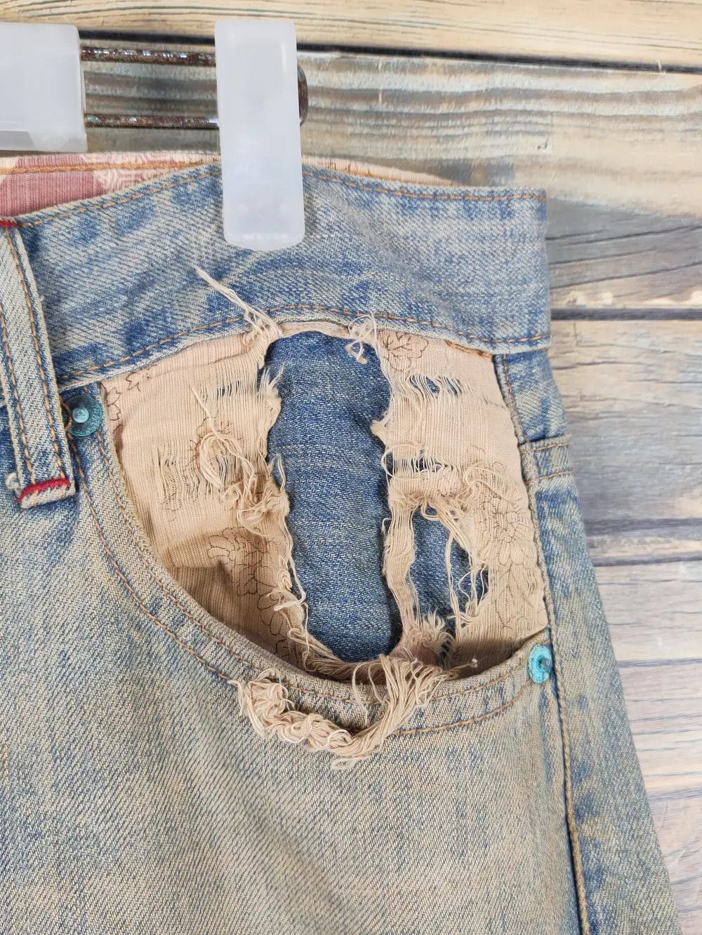 Takeo Kikuchi DL Takeo Kikuchi Blue Faded Distressed Ripped Jeans #W1478 Size US 32 / EU 48 - 18 Thumbnail