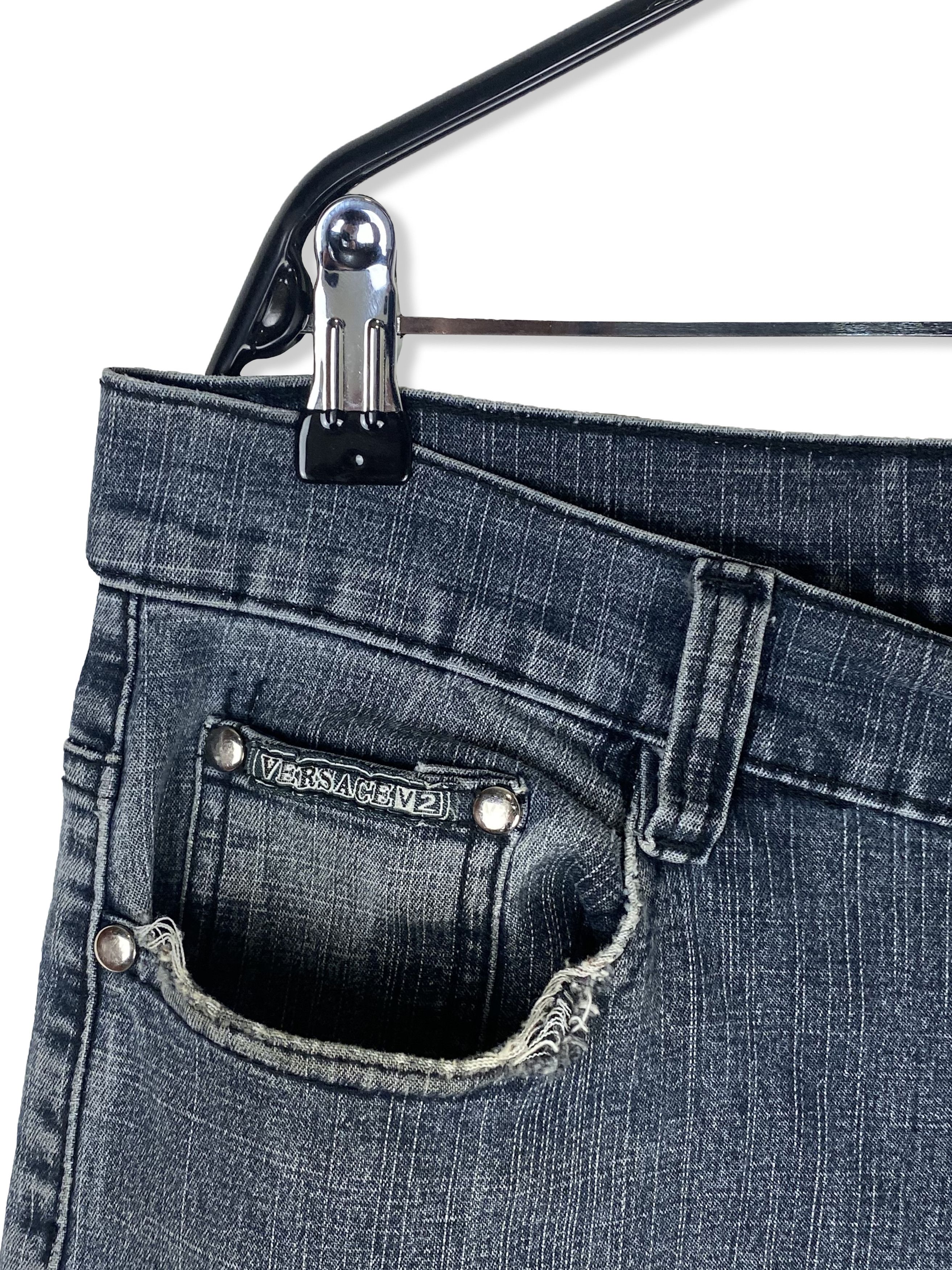 Versace 90s Vintage VERSACE V2 Denim Jeans M426 Size US 37 - 5 Thumbnail