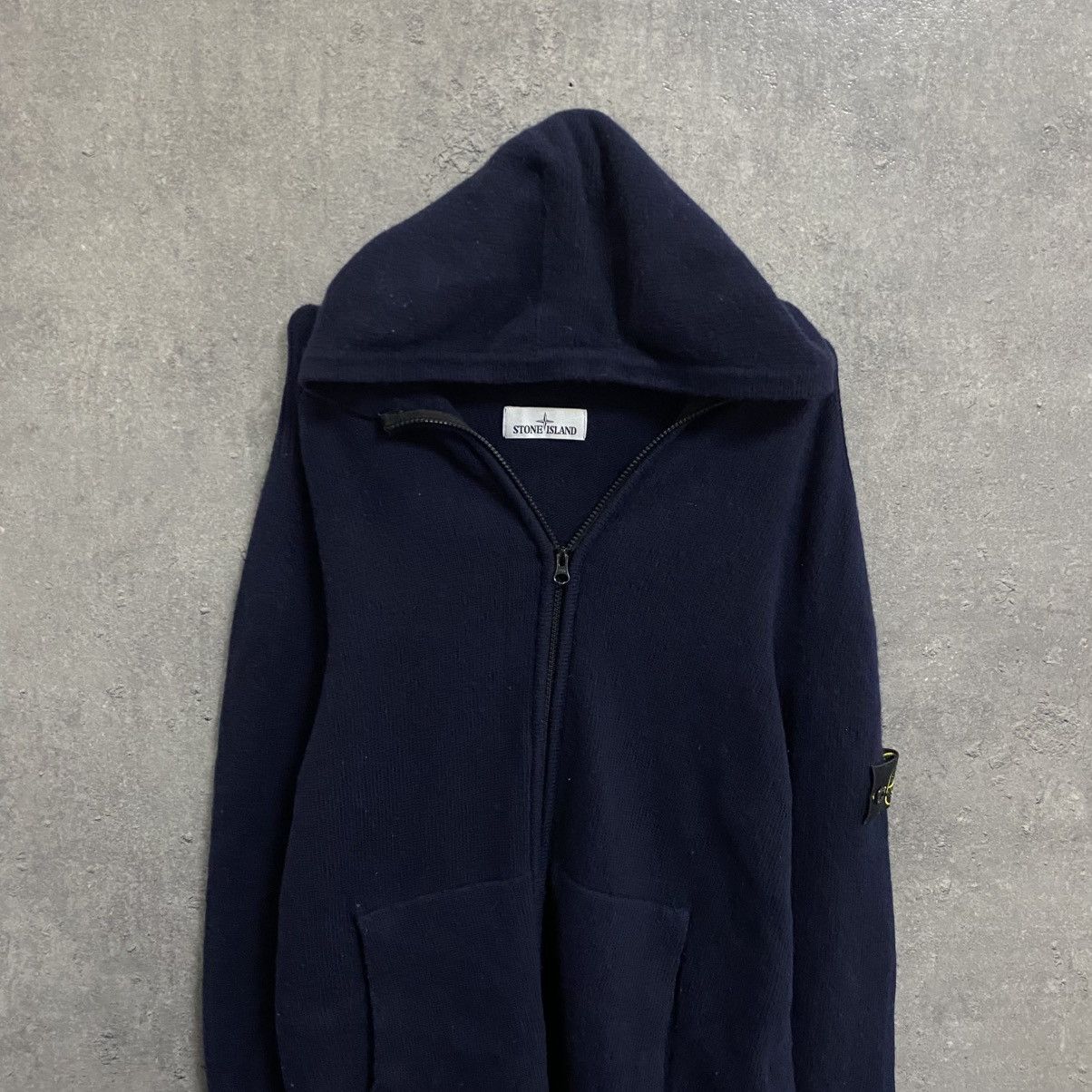 Stone Island Vintage Stone Island Wool Zip Hoodie Size US XXL / EU 58 / 5 - 4 Thumbnail